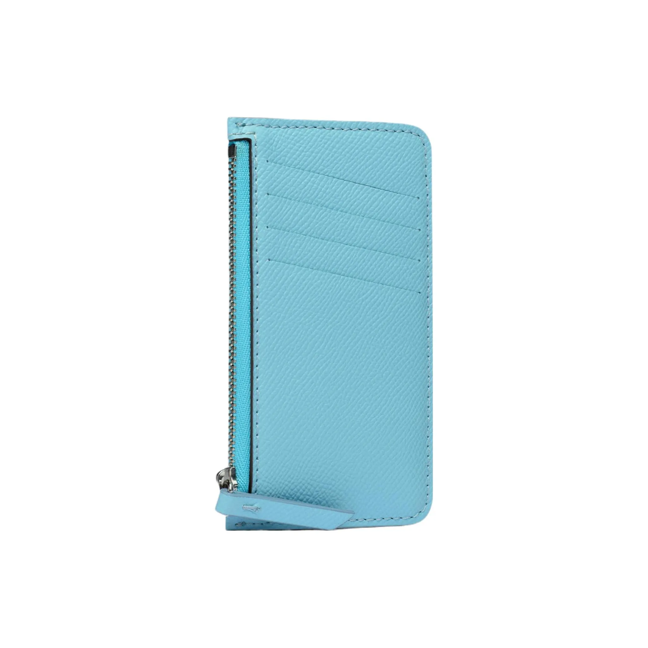 Maison Margiela Small Grain Телячья кожа And Гладкий Телячья кожа Кошелек Женские Светло-синий