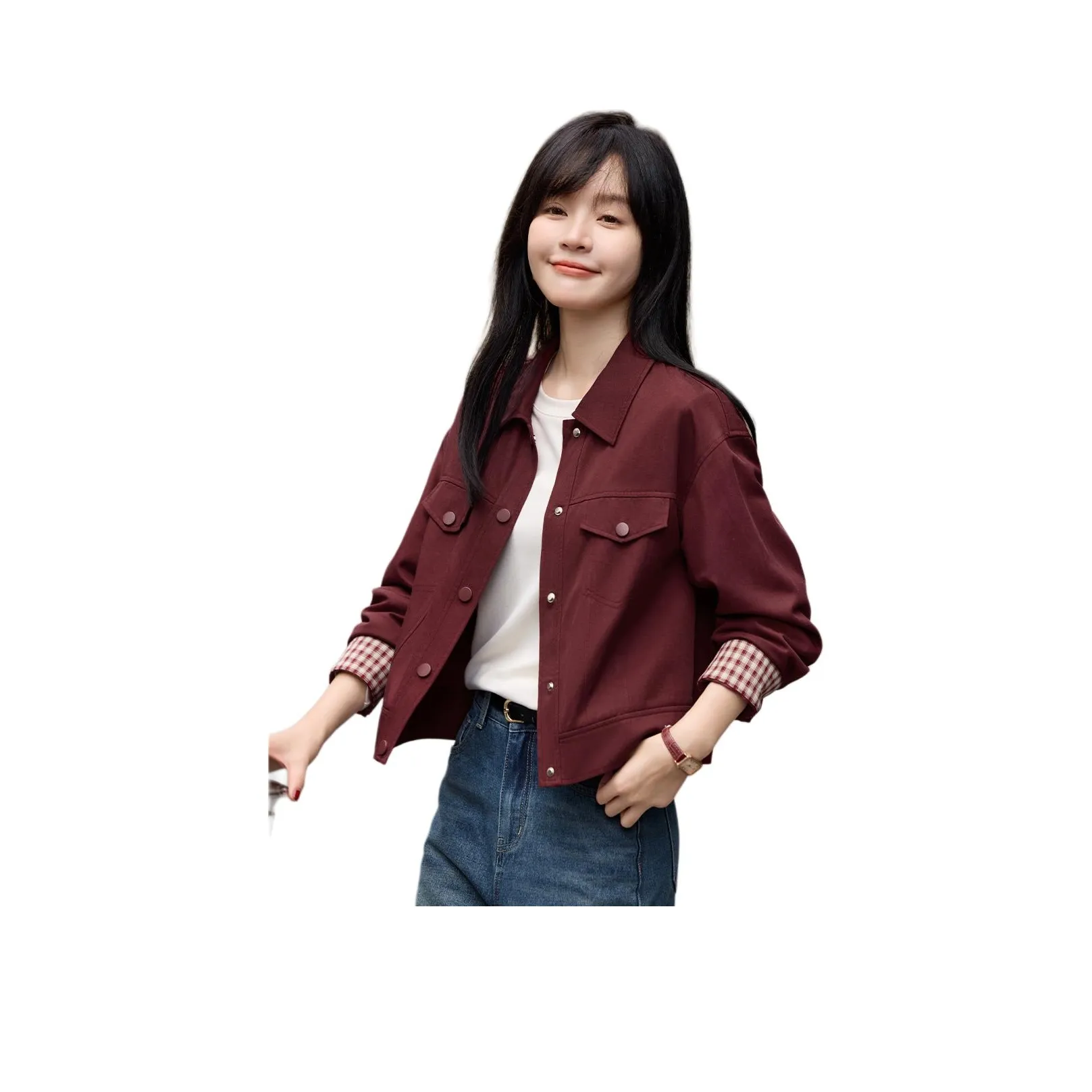 Mo Han Yi Mei Куртки Пальто Женские Red