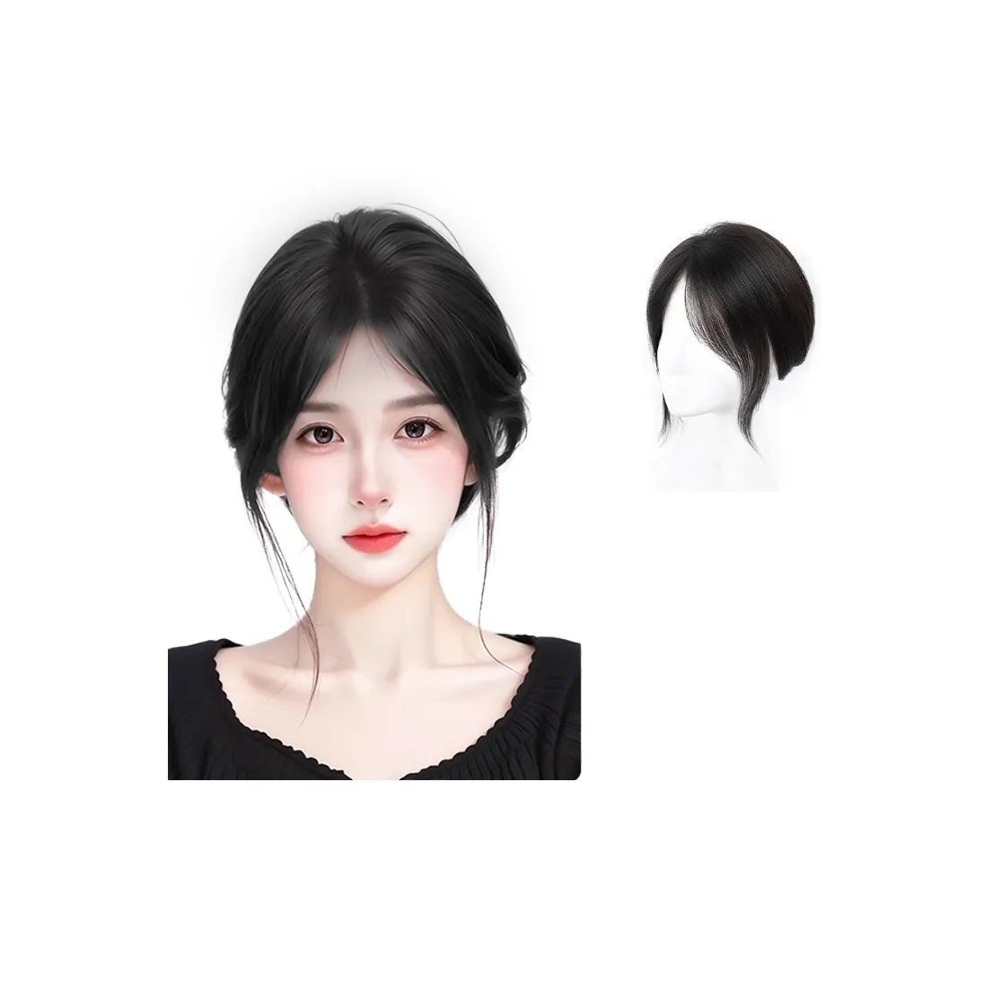 WANWANFENG Улучшенный Русалка Заколка Женская Перука