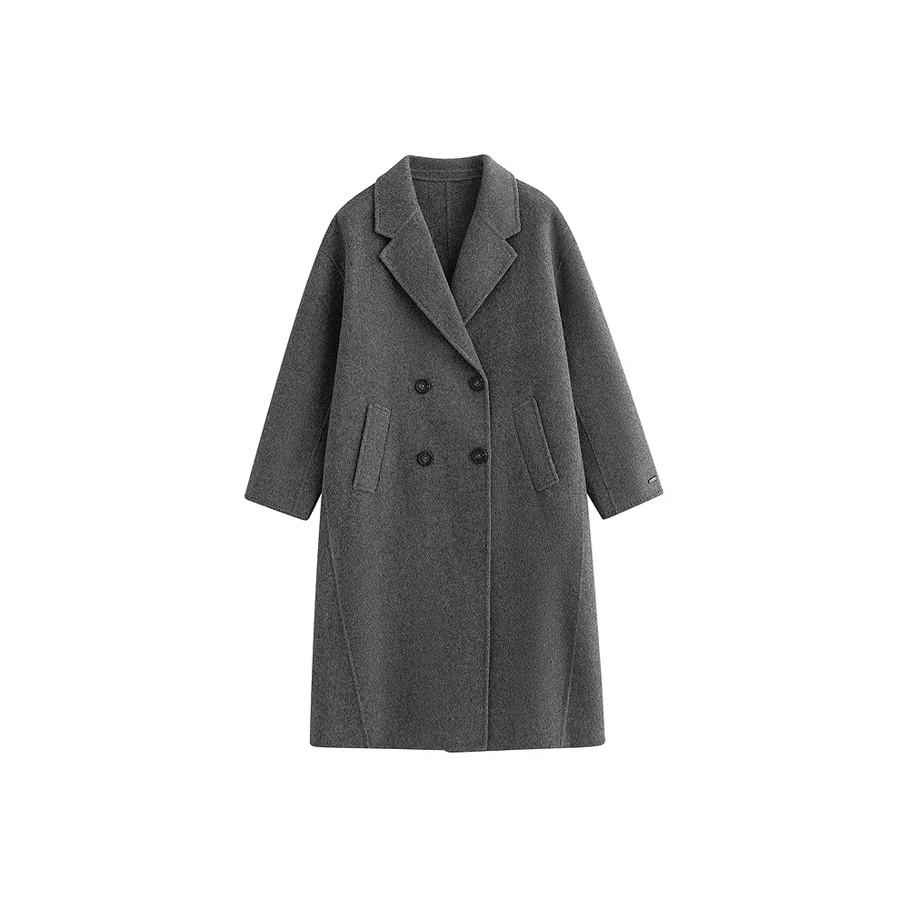 Inman Толстый Текстура Теплоизоляционный Элегантность TREASURE Похудение Зимний Доступный Шерстяной Модный ATMOSPHERE Пальто Женские