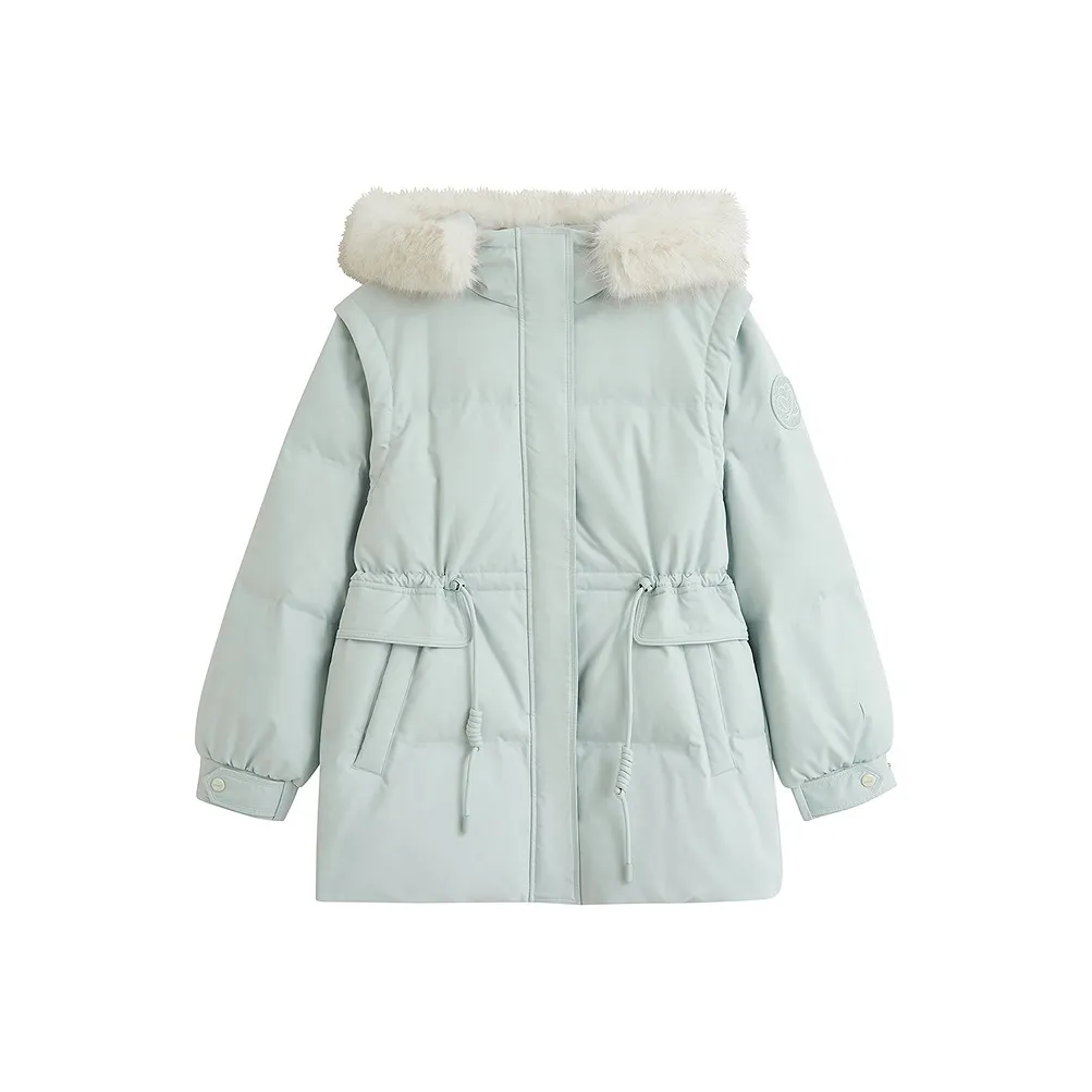 Inman Толстый и не объемный Маленький TREASURE совместный бренд Уменьшение Зимний Доступный Термический Мода ATMOSPHERE Пуховик Женские