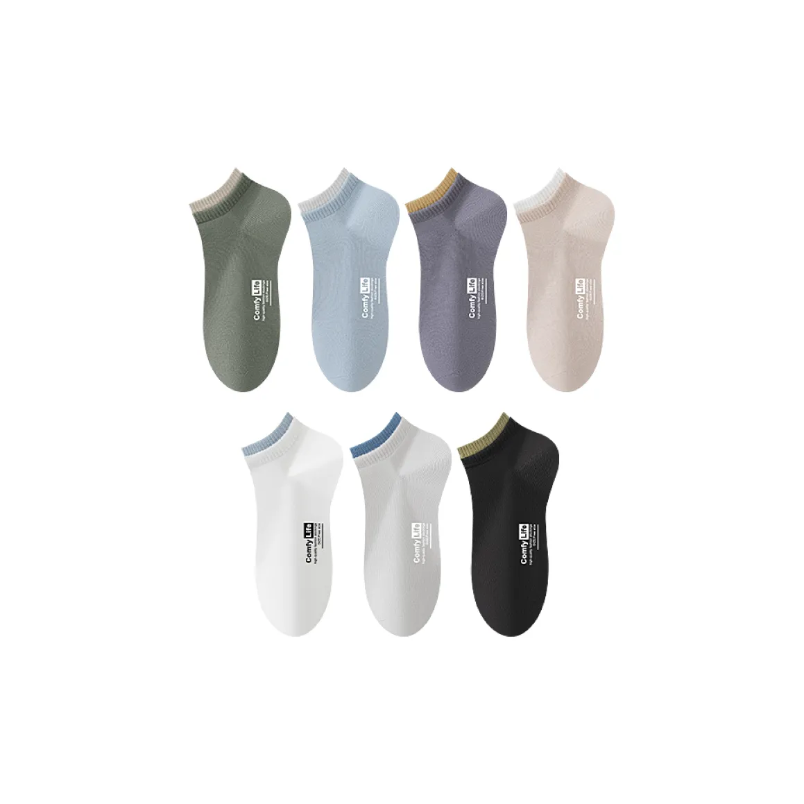Удобные и освежающие низкие носки для мужчин упаковка из 7 пар