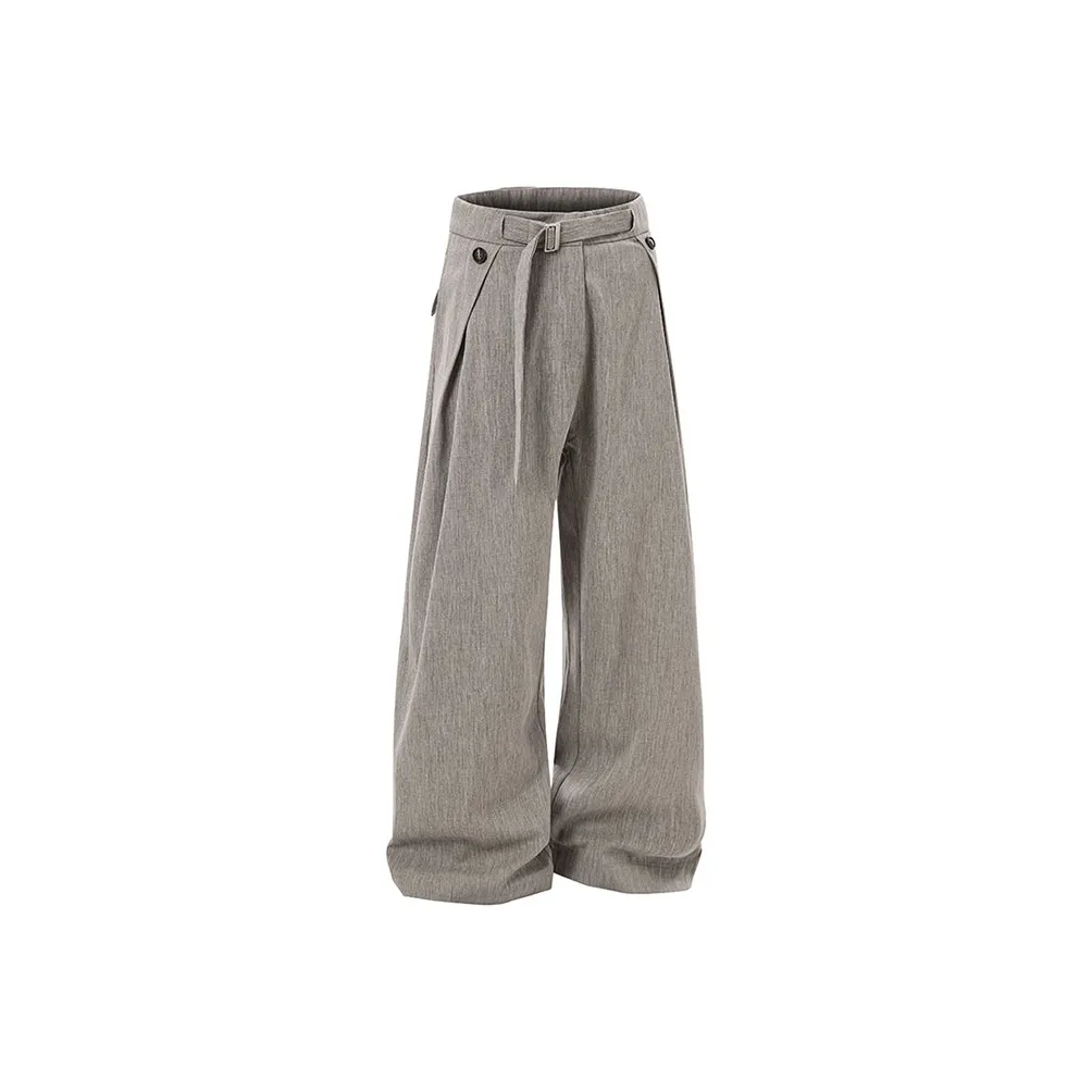 W7H1 Linen Gray Unisex Suit Pants W7H1 Лен Серый Унисекс Костюмные Штаны