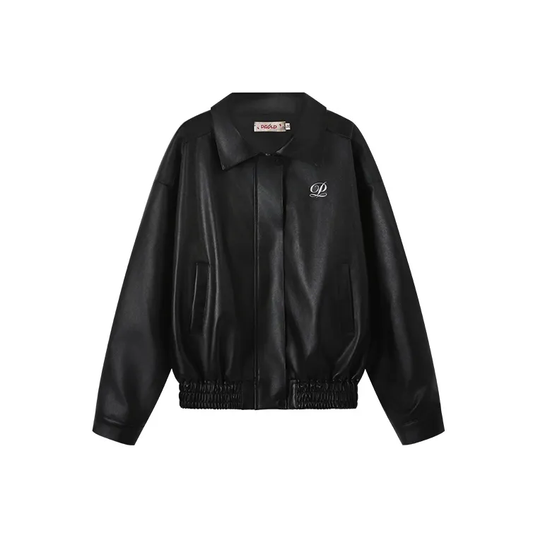 DGOLD Отложной воротник Байкер PU кожа Куртка Пальто Женские