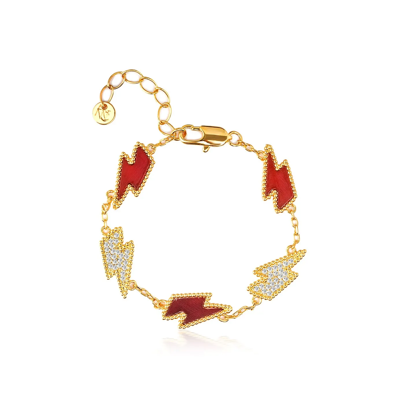 WIC Медный Муассанит Роскошь Модный FIVE Цветочный Дизайн Браслет Унисекс