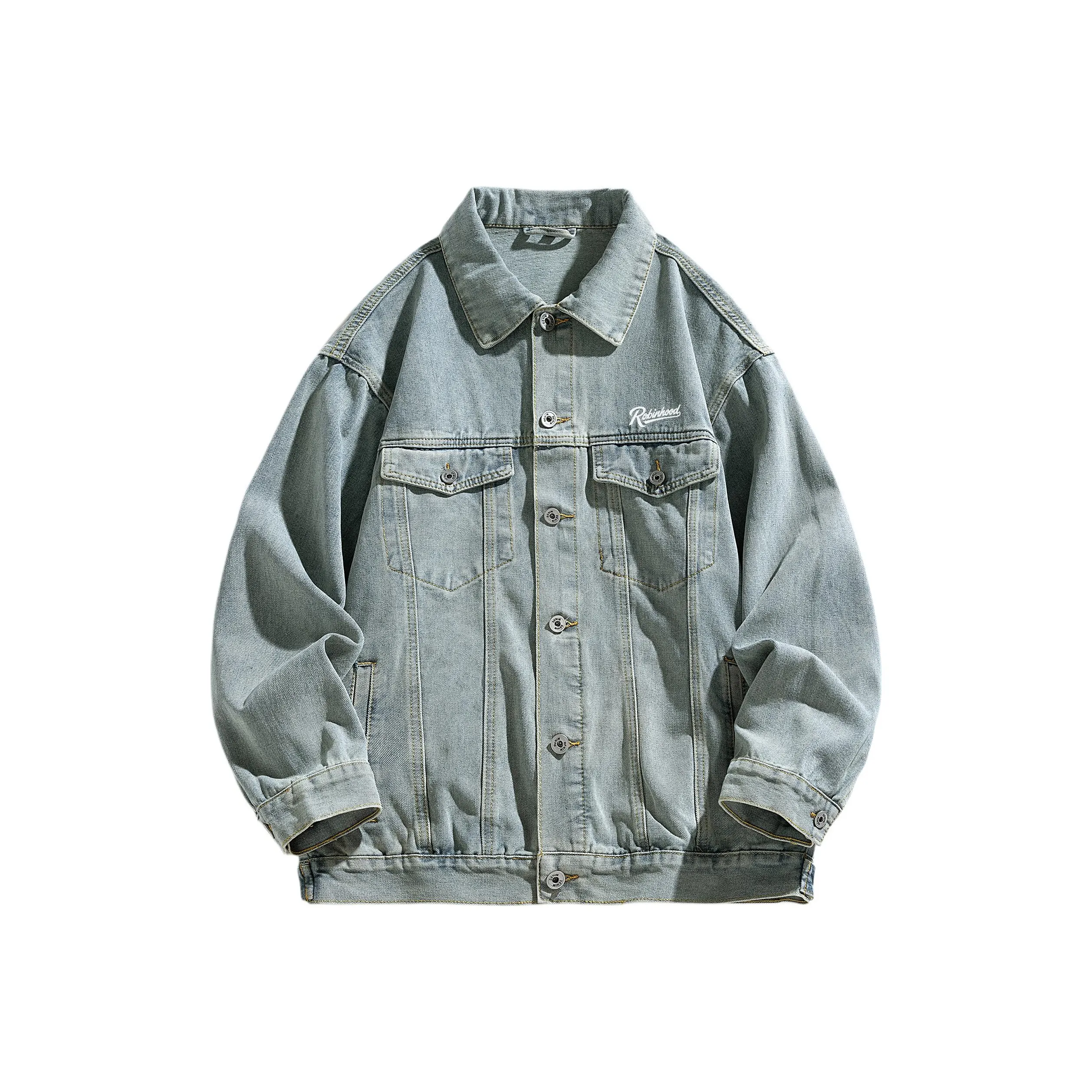 ROBINHOOD Винтажный синий унисекс джинсовые куртки