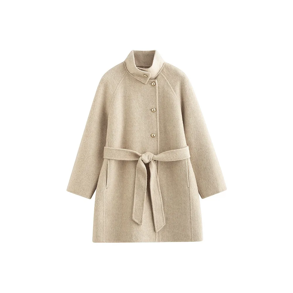 Inman Толстый Текстура Термический Элегантный TREASURE Совместный Бренд Уменьшение Доступный Шерстяной Мода ATMOSPHERE Куртка Женская