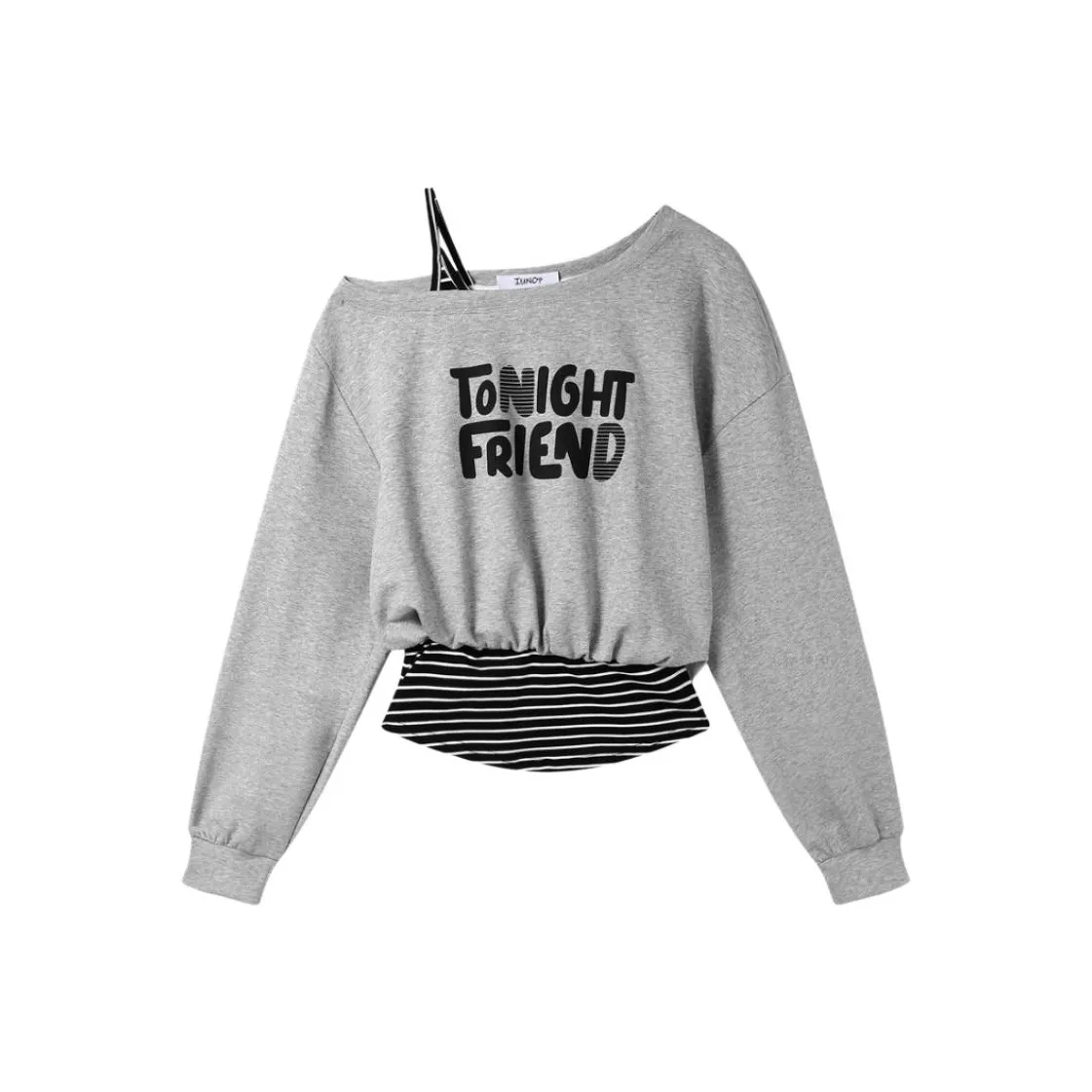 IUNOP Пэчворк Цветовой блок Длинный рукав Пуловер Толстовка Женская