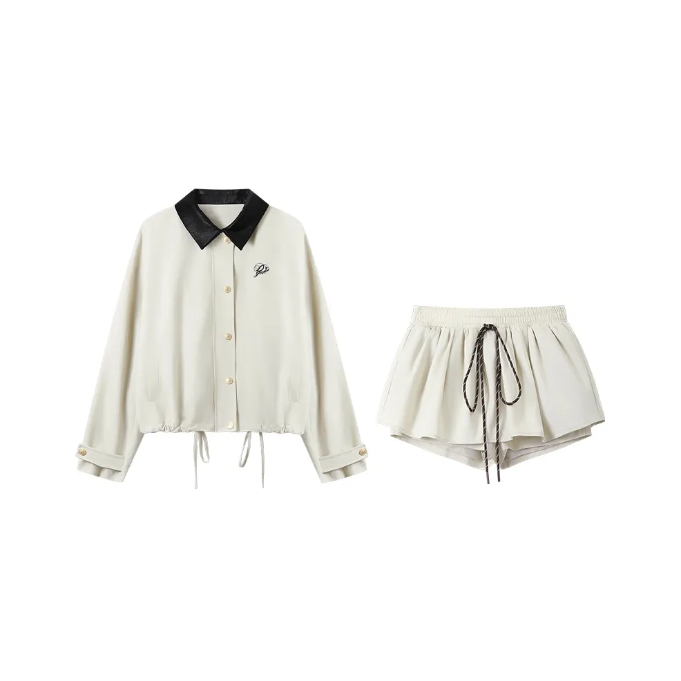 DGOLD Куртки Пальто Юбка Короткая Юбка 2 шт Наборы Одежды Женские