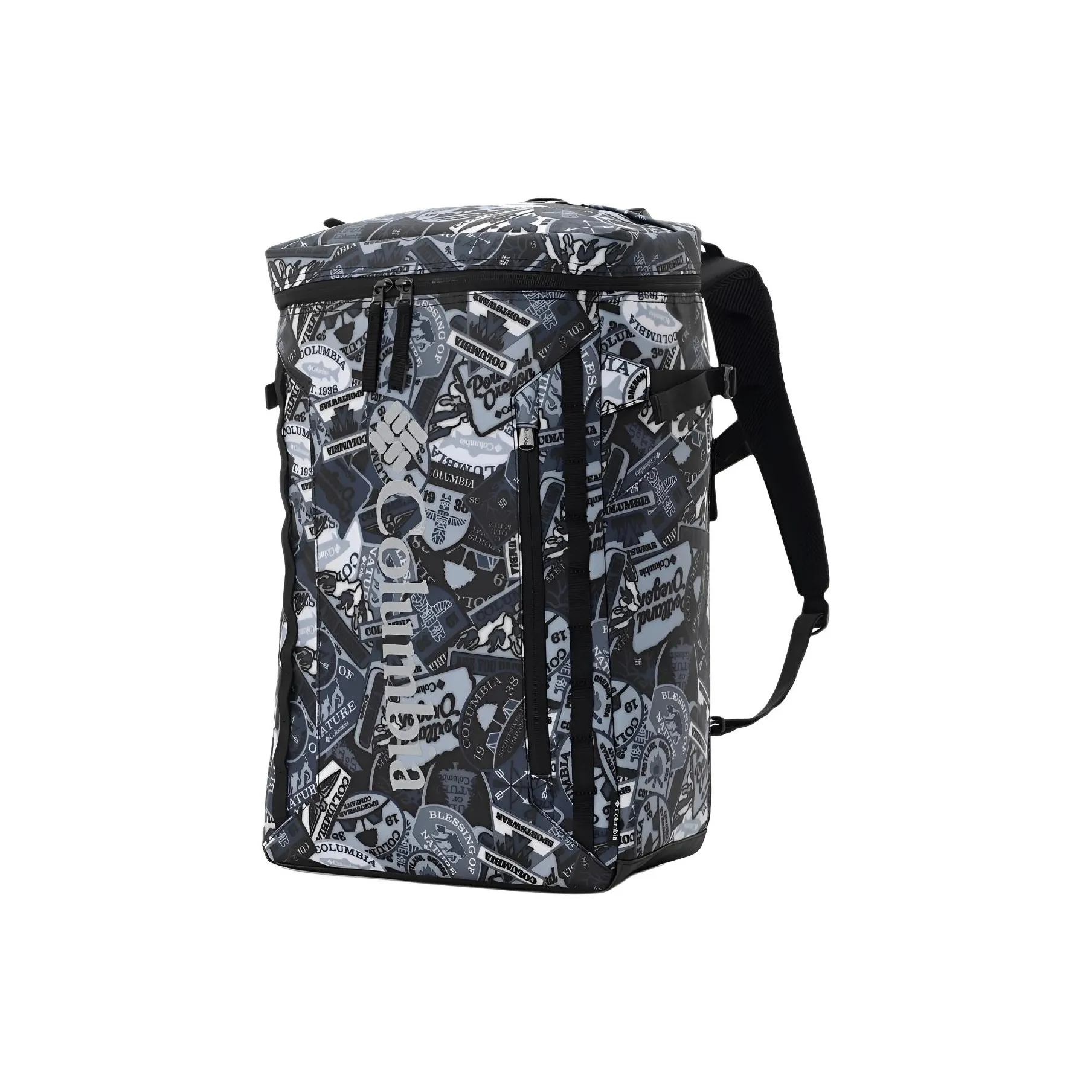 Columbia Outdoor Bags Gray Camping Pattern