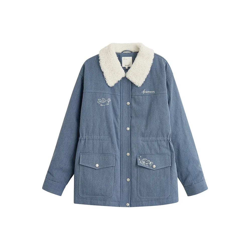 Inman Джинсовый синий Женские Пуховые куртки