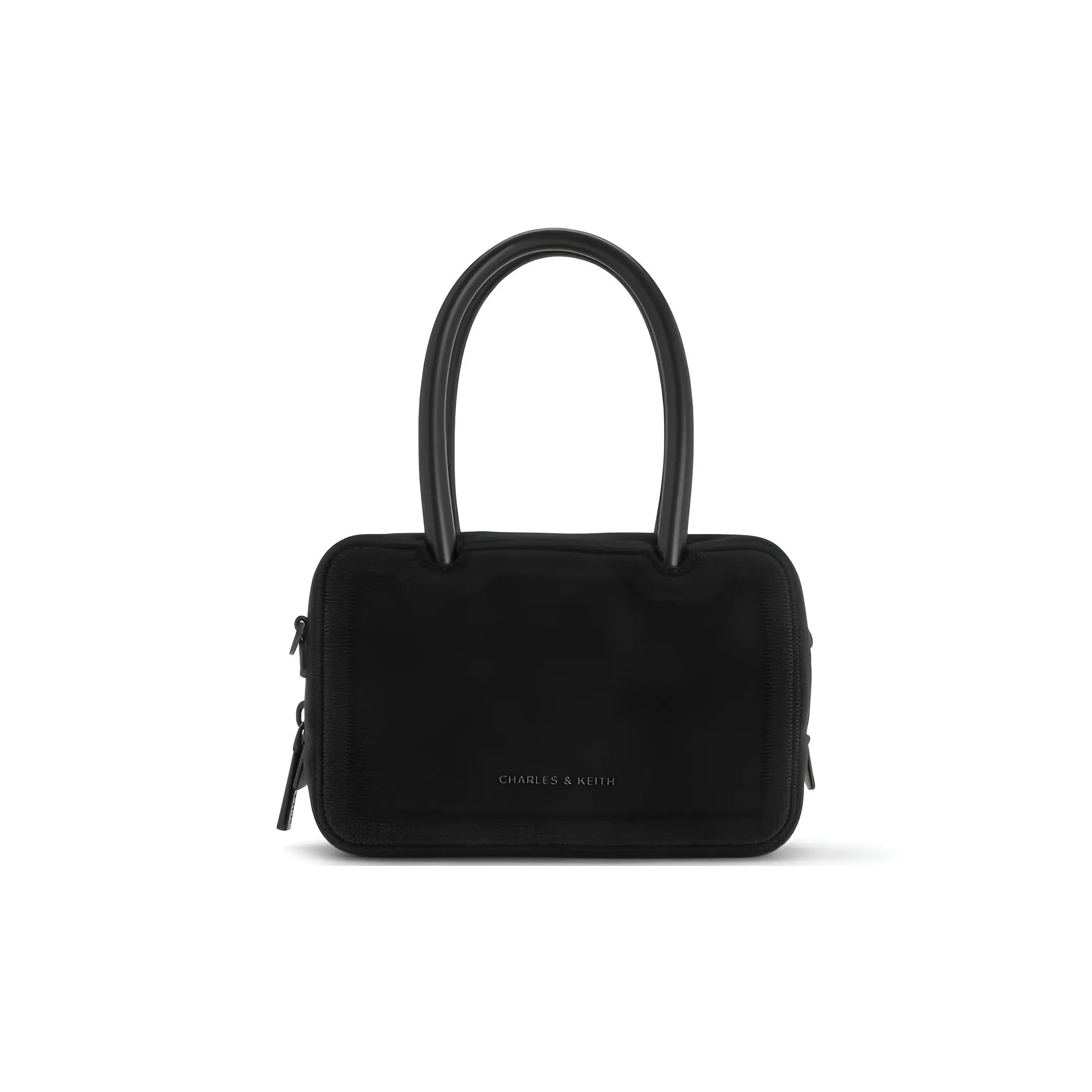 CHARLES KEITH ПУ (полиуретан) текстильная смесь ручная сумка сумка через плечо маленькая женская черная