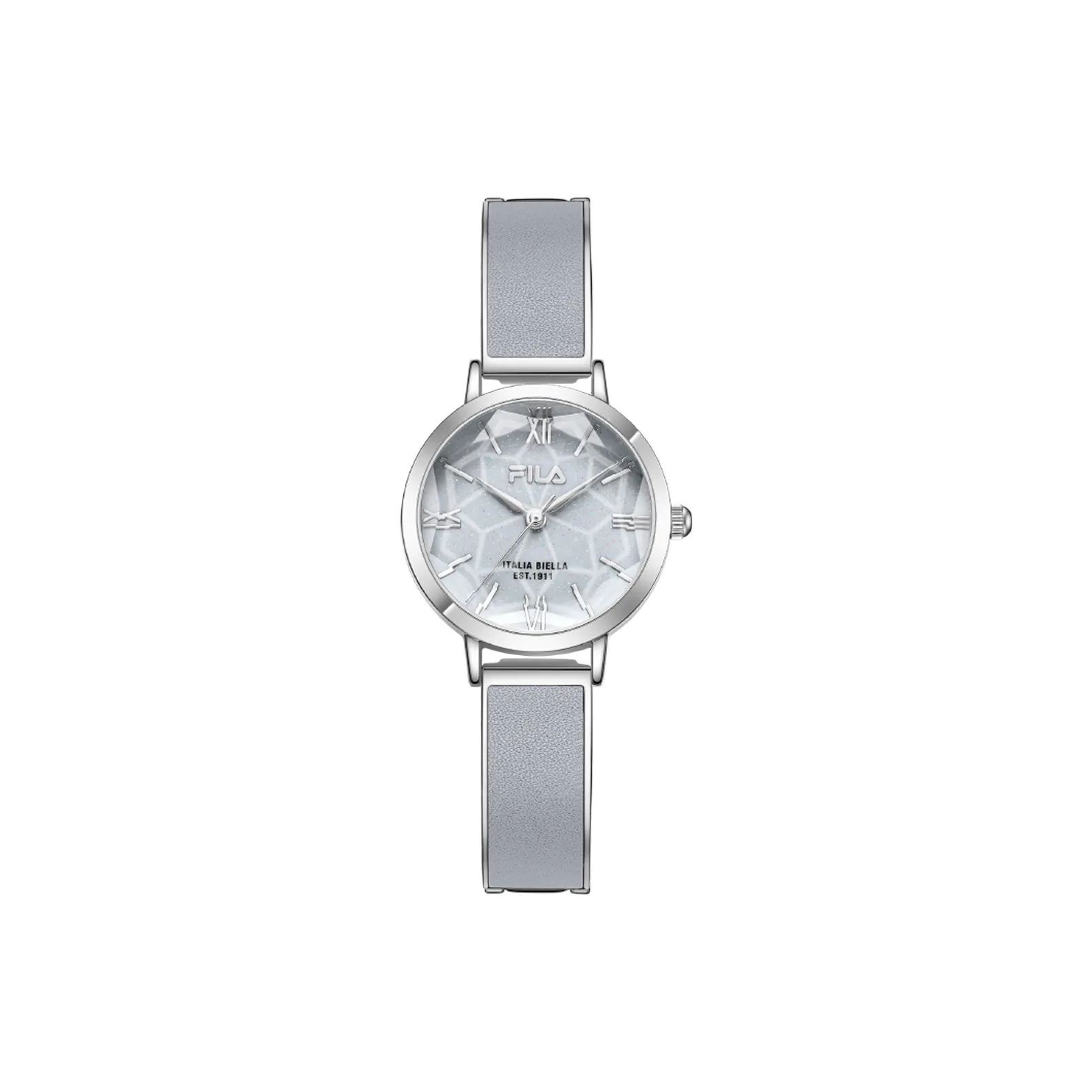 FILA Наручные часы Кварцевый механизм Стальной Ремешок из натуральной кожи Серый циферблат Женские часы