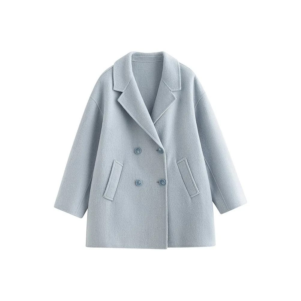 Inman Толстый Текстура Теплоизоляционный Элегантность TREASURE Похудение Доступный Шерстяной Мода ATMOSPHERE Пальто Женские