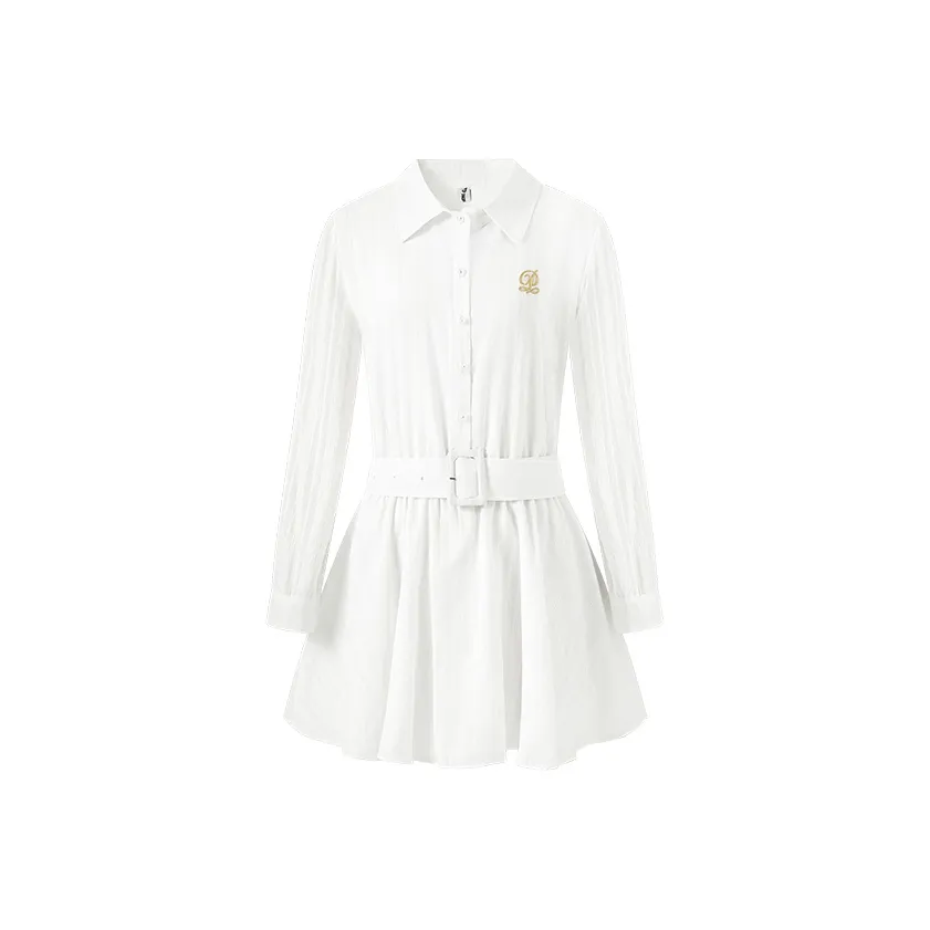 DGOLD Белый Женский Длинный С рукавами Платье