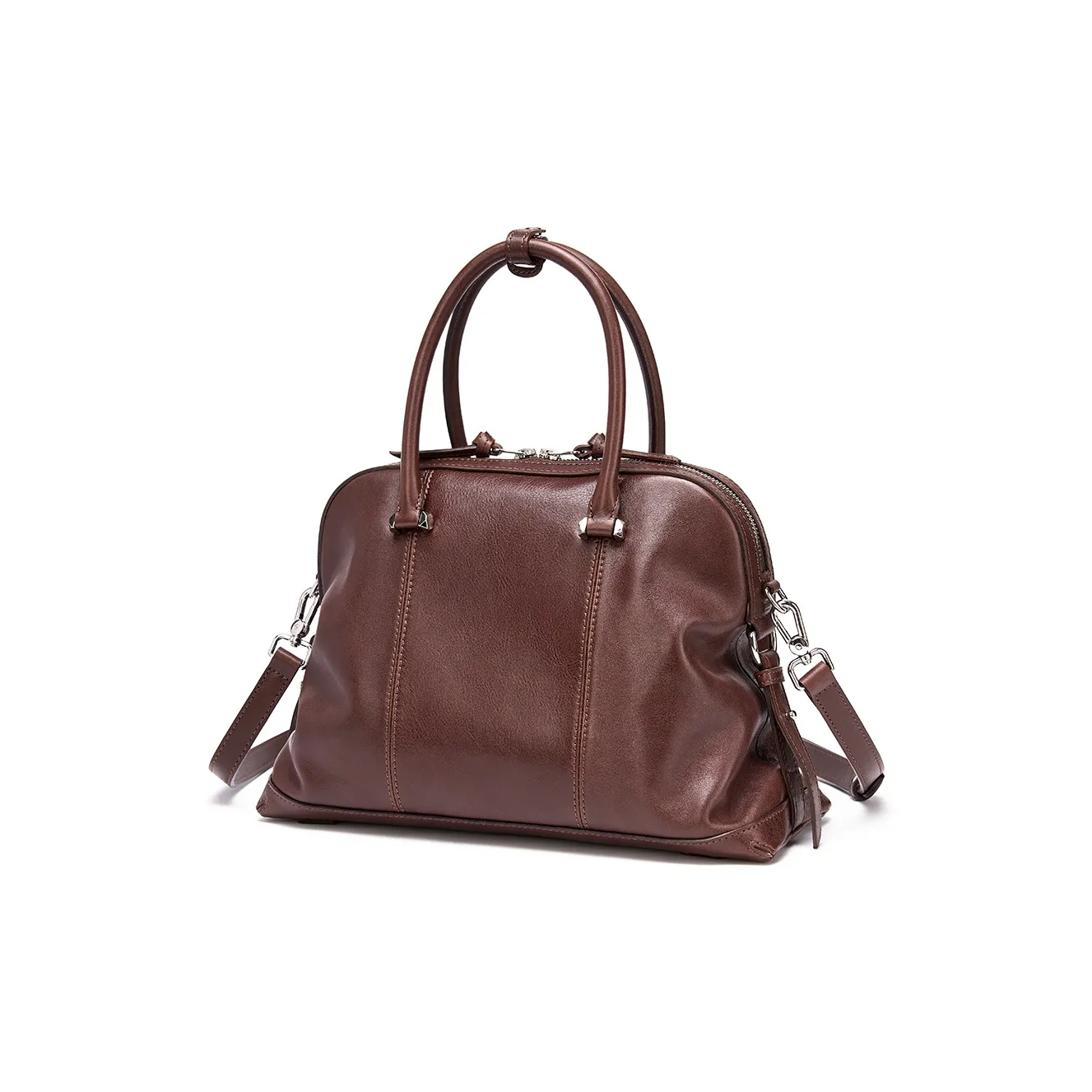 Kaiser Растительное дубление Коровья кожа Сумка через плечо Женская Кофе