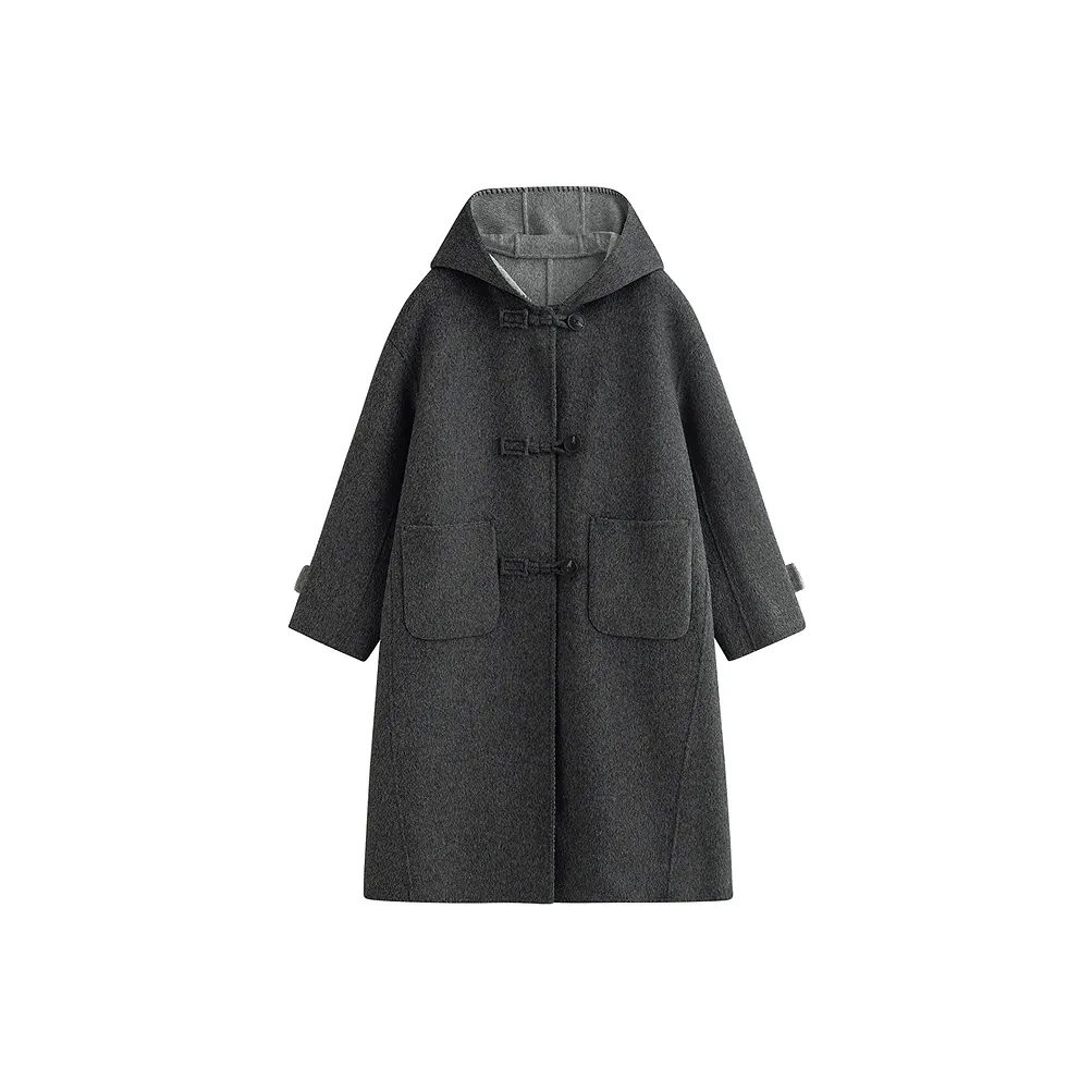 Inman Толстый Wa Текстурированный Essential Похудение Предосенний Комплект Дешевый Твид Осенний Модное Пальто Женское