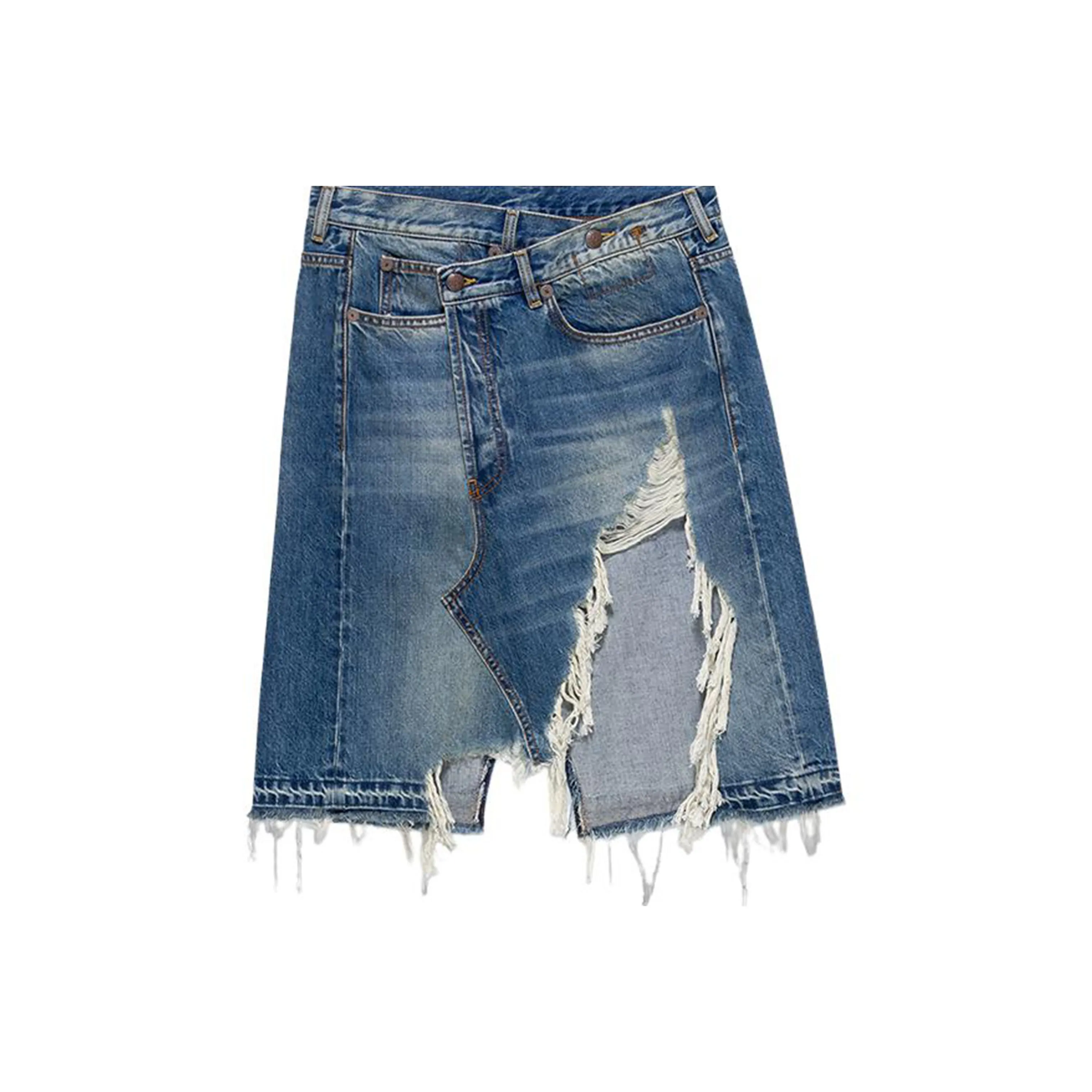 R13 Blue Женские Джинсовые Короткие Юбки