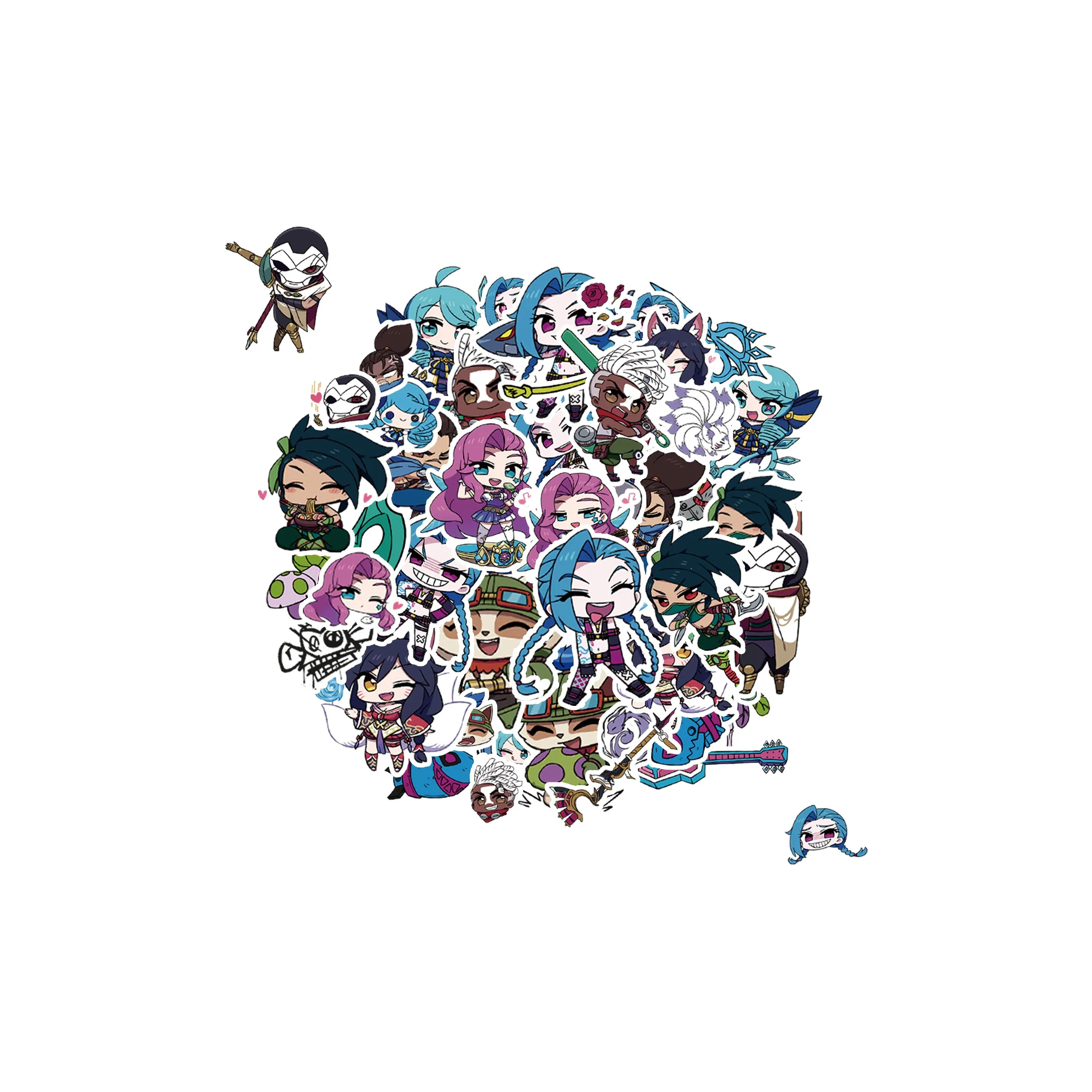 TRENDIEPOP League of Legends 50 шт. Наклейки Одежда Наборы Милый Friends Коллекция Мерч по IP