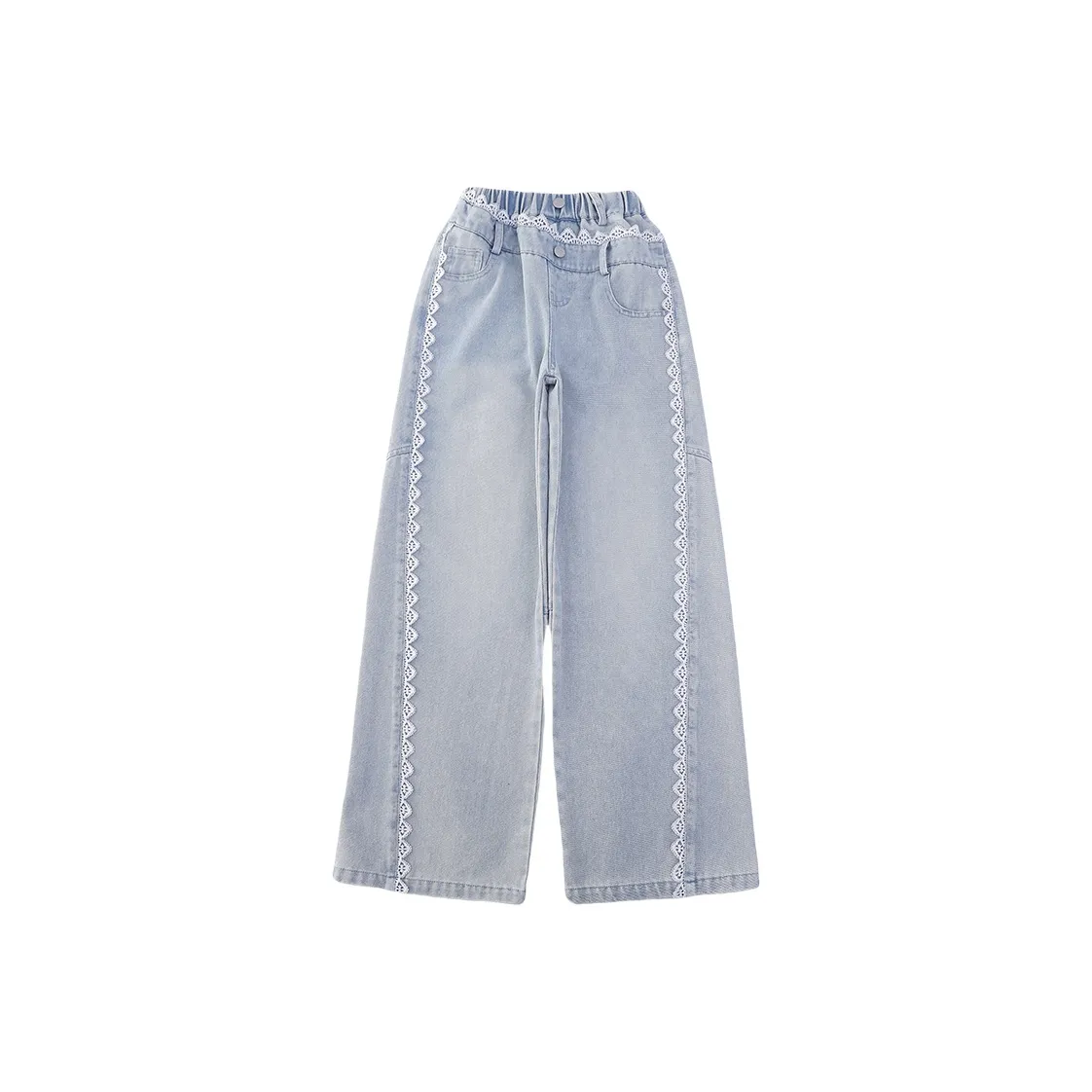 La Cergo Кружево Отделка Прямой крой Джинсы для детей
