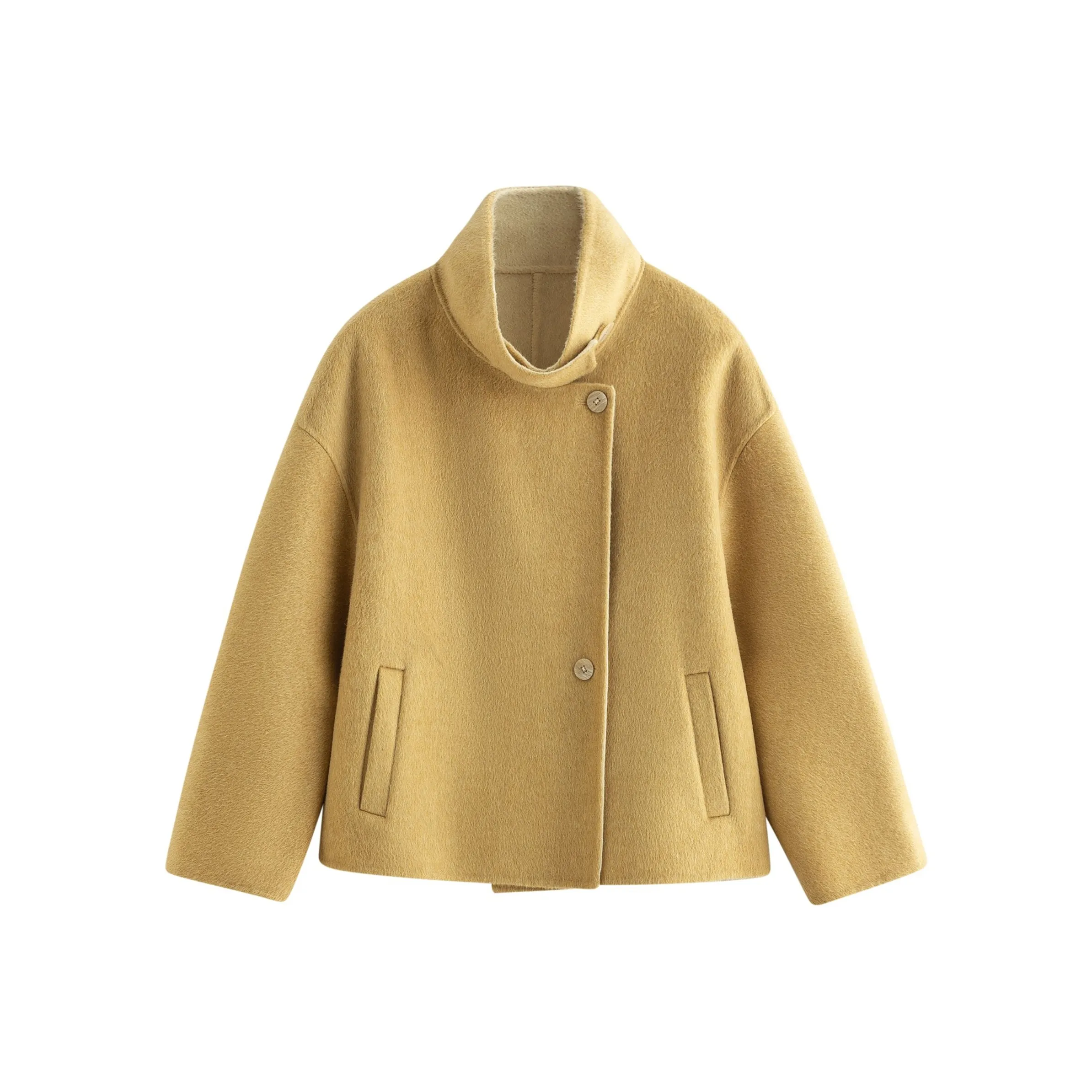 Inman Толстый Текстура Термический Элегантный TREASURE Совместный Бренд Уменьшение Доступный Шерстяной Мода ATMOSPHERE Куртка Женская