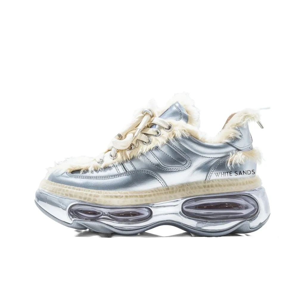 WHITE SANDS Износостойкий Низкий Топ Casual Женский Металлический Серебристый