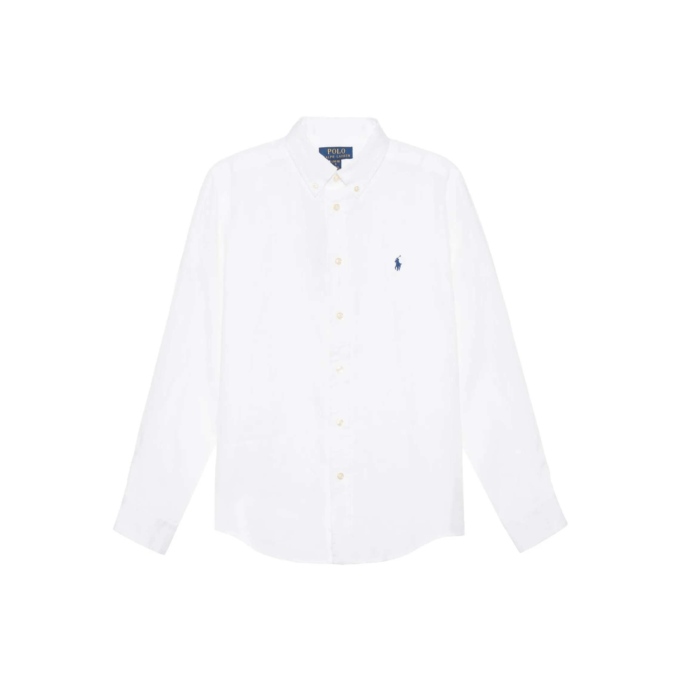 Polo Ralph Lauren Однотонная рубашка Весна Лето и ОСЕНЬ Детская Белая