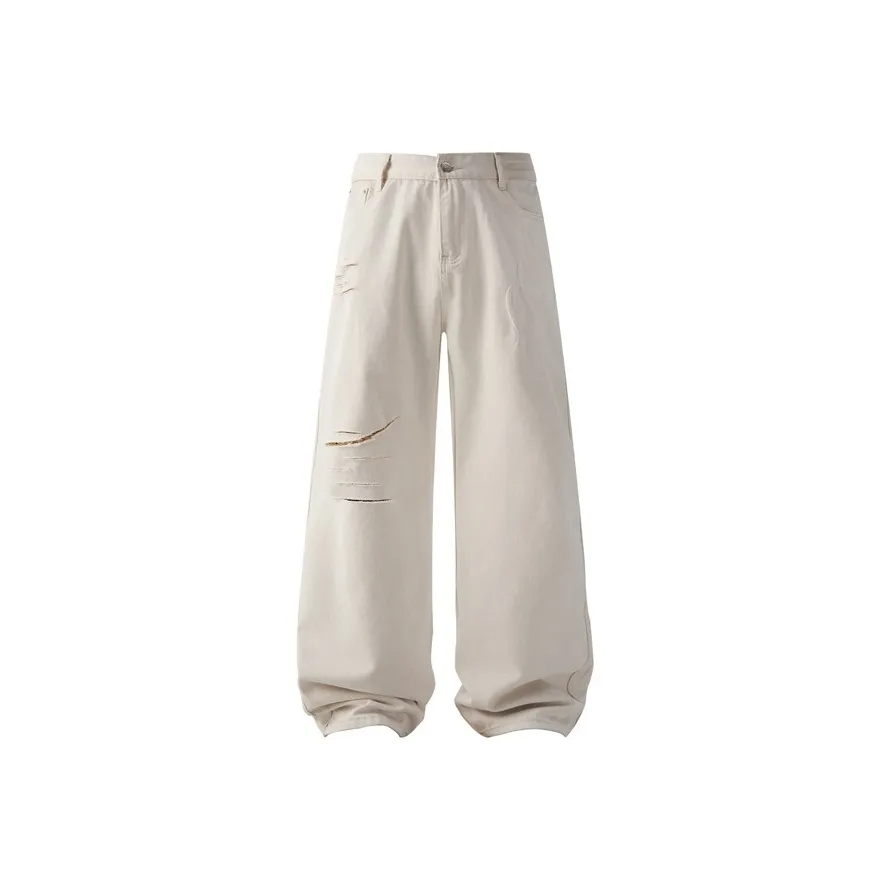 KAIZZGAO Белый абрикос Мужские Джинсы