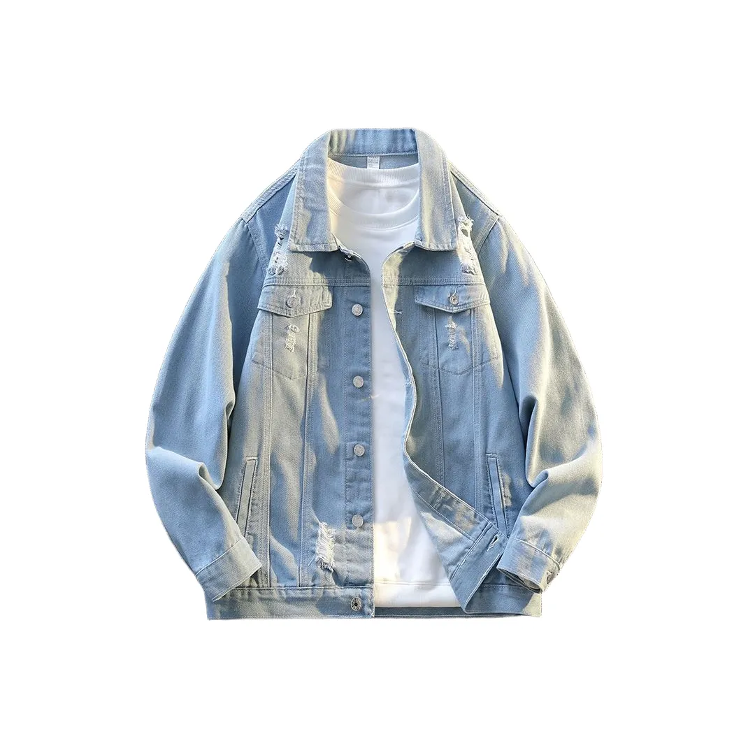 AWAO Светло-синие мужские джинсовые куртки