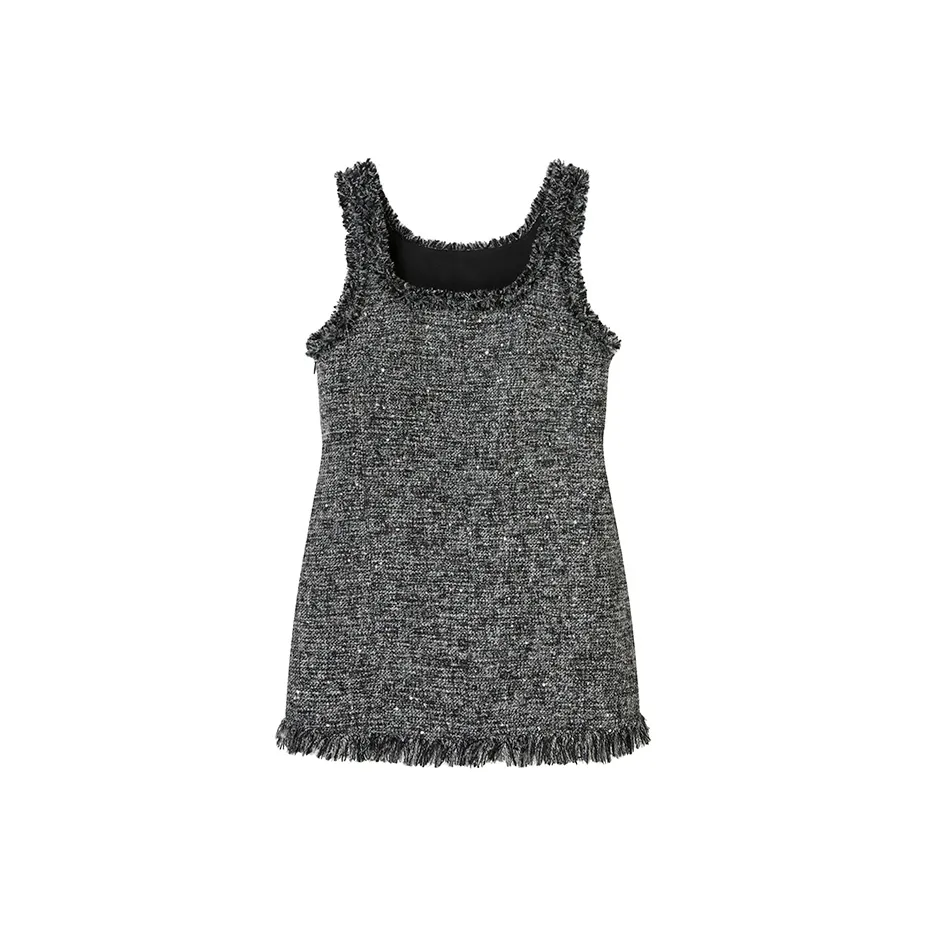 UENA Straps Платье с обтрепанным краем платье-камзол женское