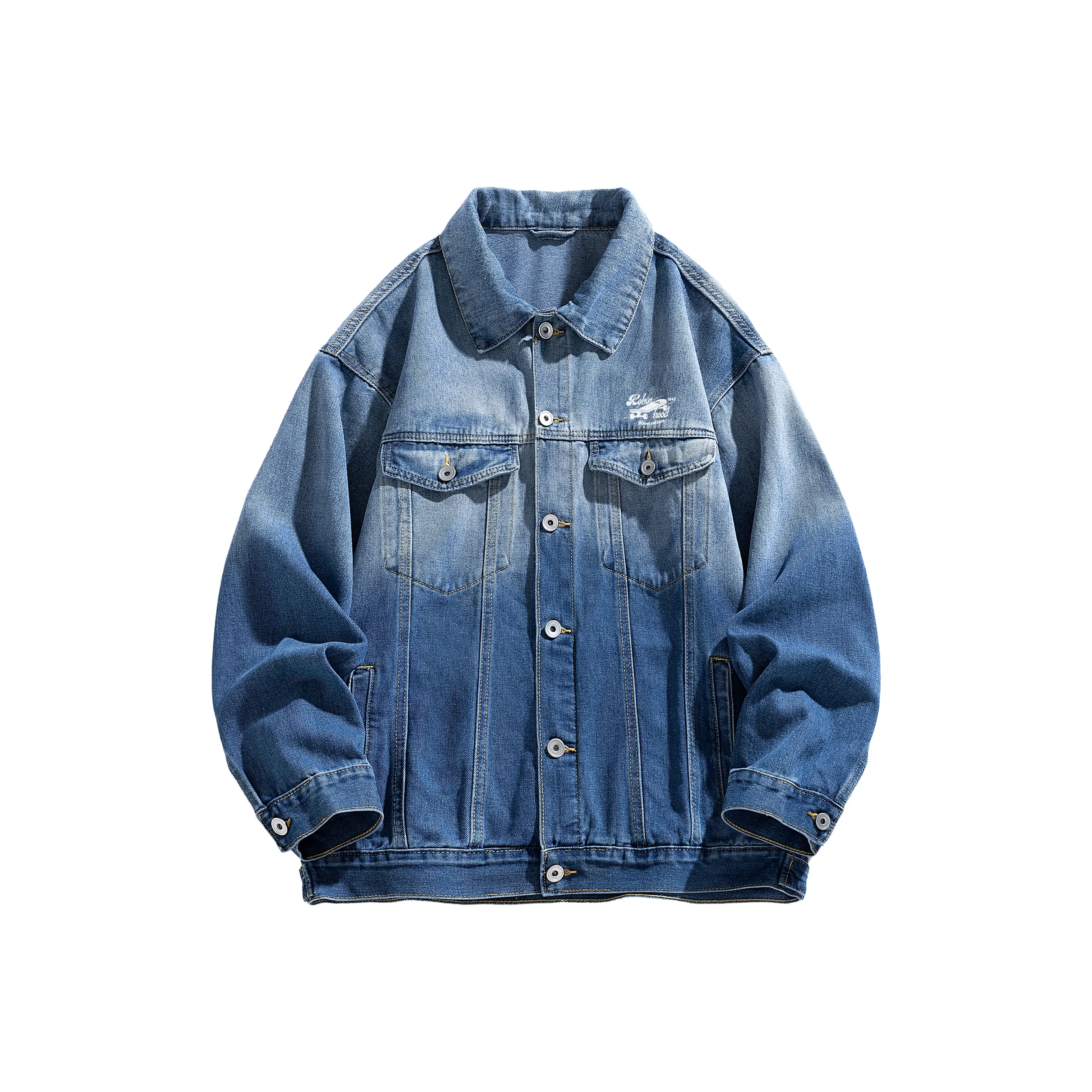 ROBINHOOD Небесно-голубой и Белый Облако Унисекс Джинсовые Куртки