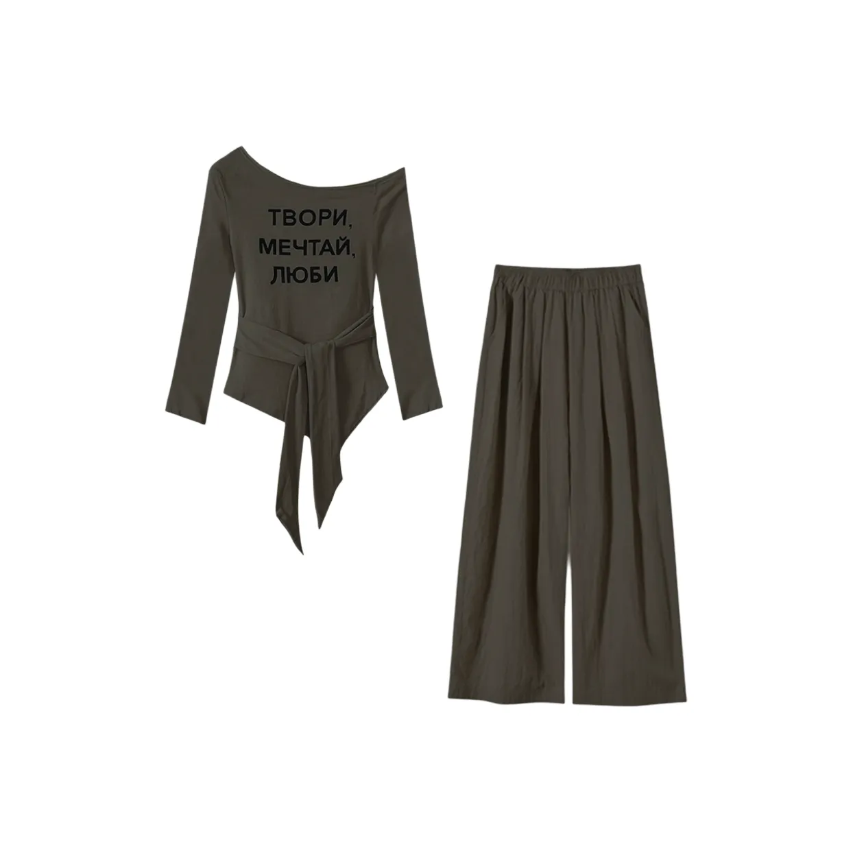 POPO.INFO Dark Green Women's Casual Suits POPO.INFO Темно-зеленые женские повседневные костюмы