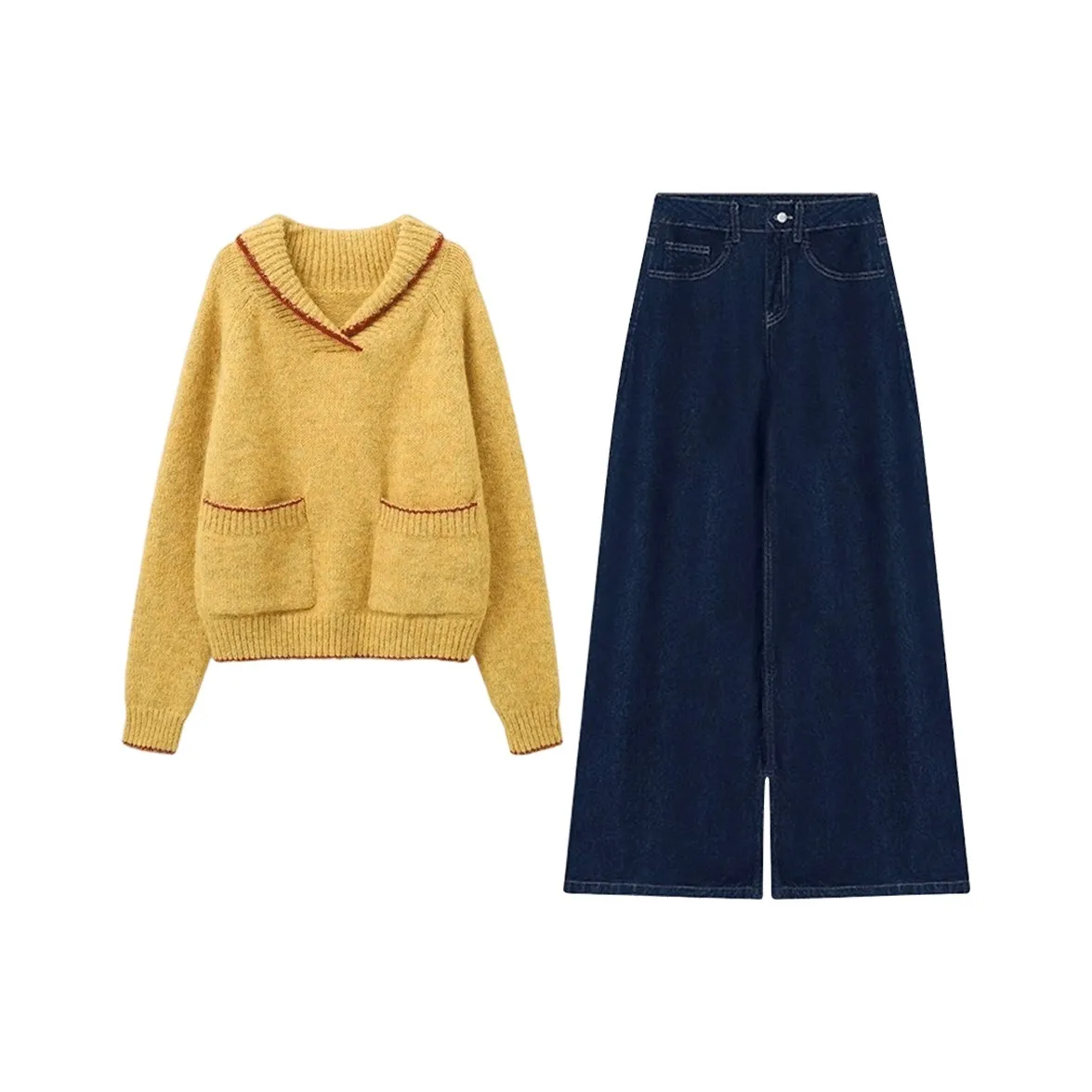 COVER TIME Желтый Женские Повседневные костюмы