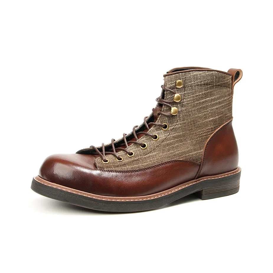 H2 Винтаж Многоцветный Британский стиль Обувь Для мужчин Модный и Универсальный Мужская обувь Мартин Boot Мужская