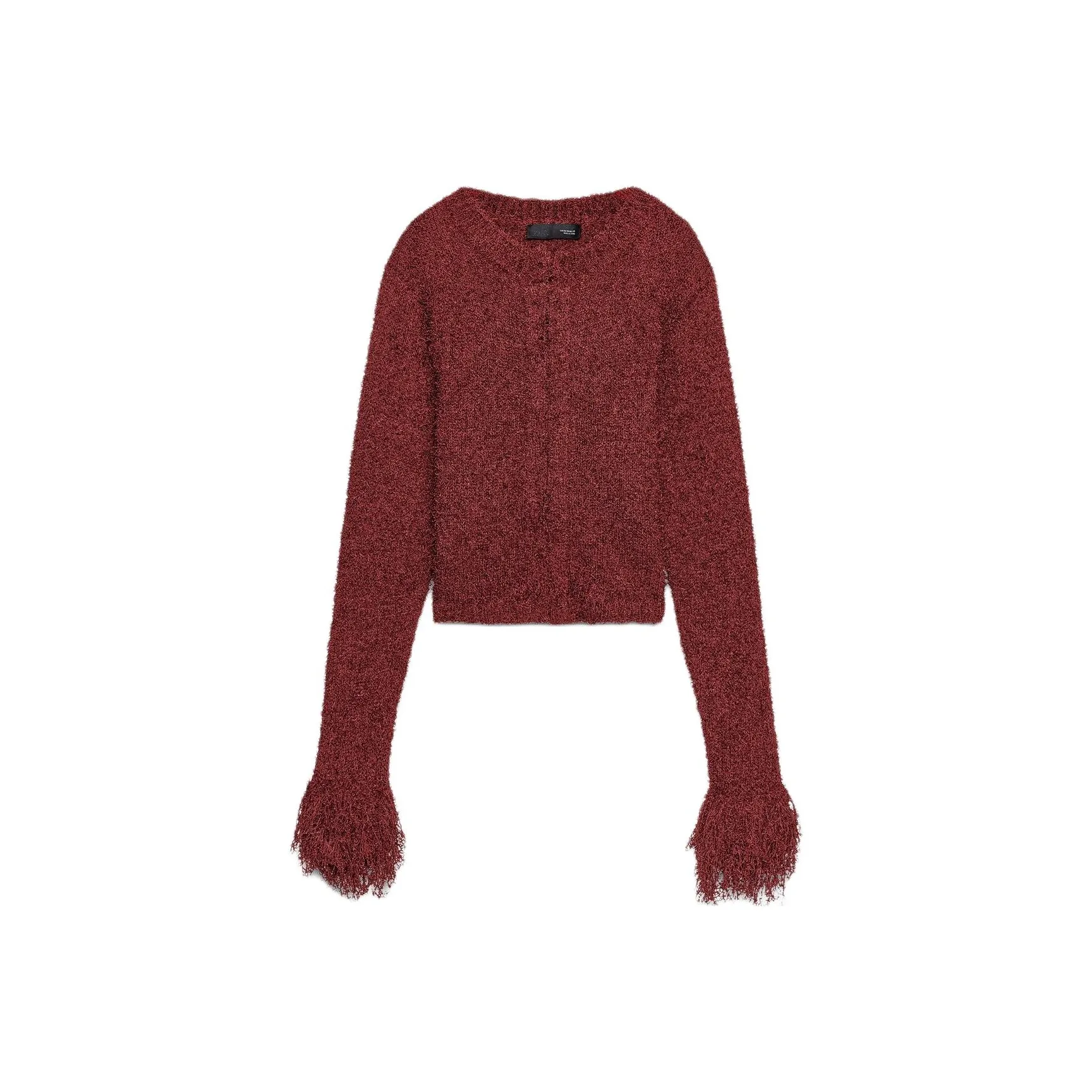 ZARA Темный Бордовый Женский Трикотаж