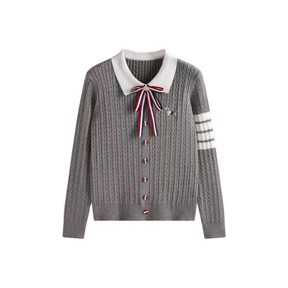 EMDPN TWISTED Fried Dough Трикотажная ткань Пуловер Длинный Sleeved Поддельная куртка Женская