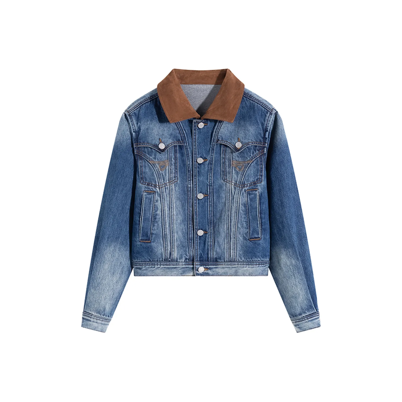 Розовый SLKK WT600# Синий Женские Джинсовые куртки