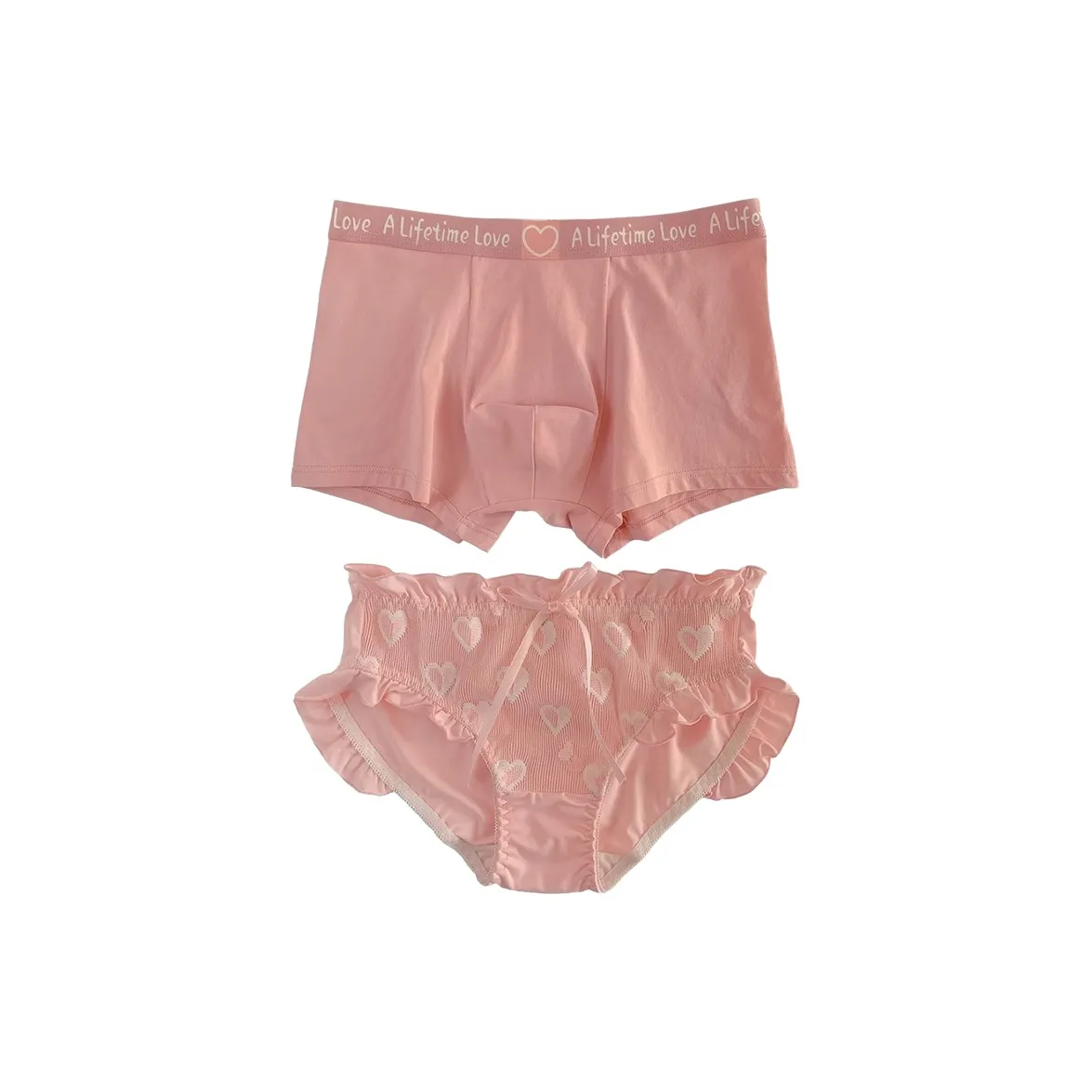 NATTY Розовый Пара 1 Мужчина и 1 Женщина Унисекс Комплекты нижнего белья