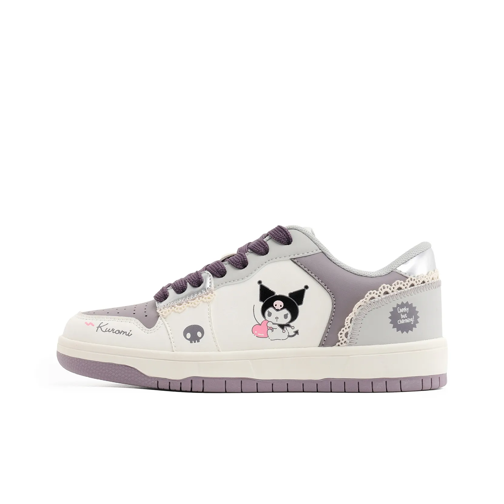 Hello Kitty Sanrio series Устойчивый к истиранию Легкий и Дышащий Низкие Кроссовки для скейтбординга Женские