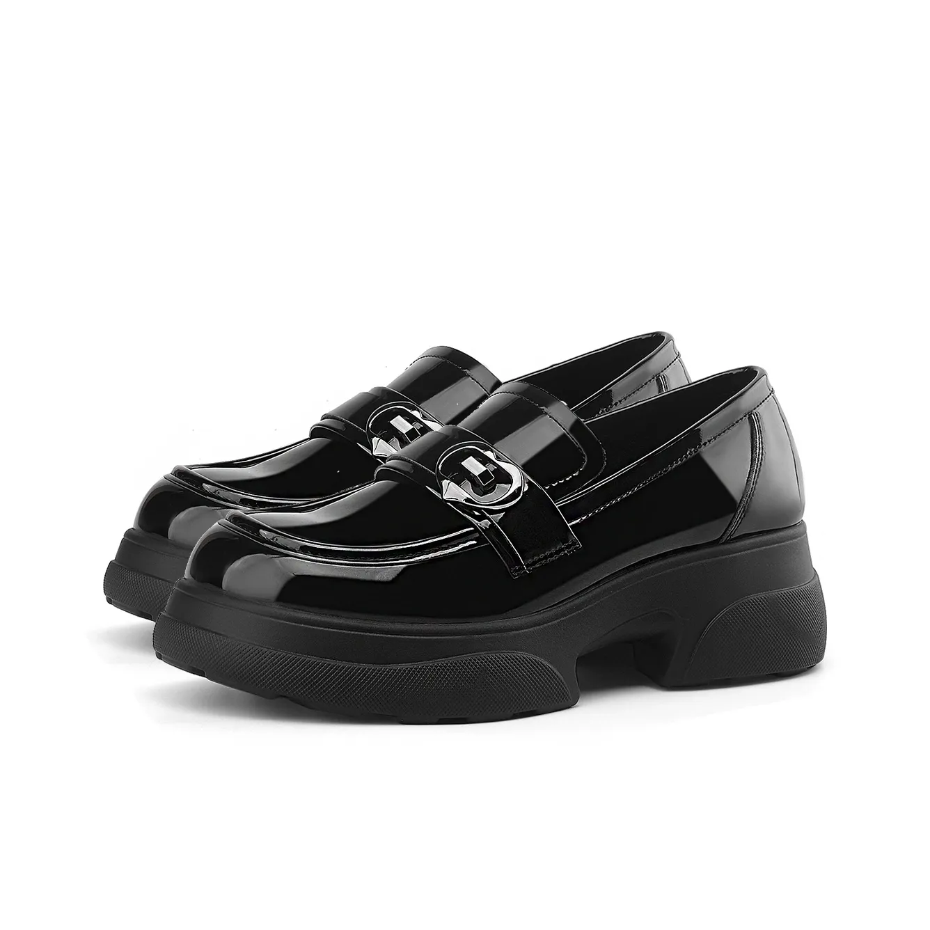 FOXER Ballet Flats Loafers Women's Black