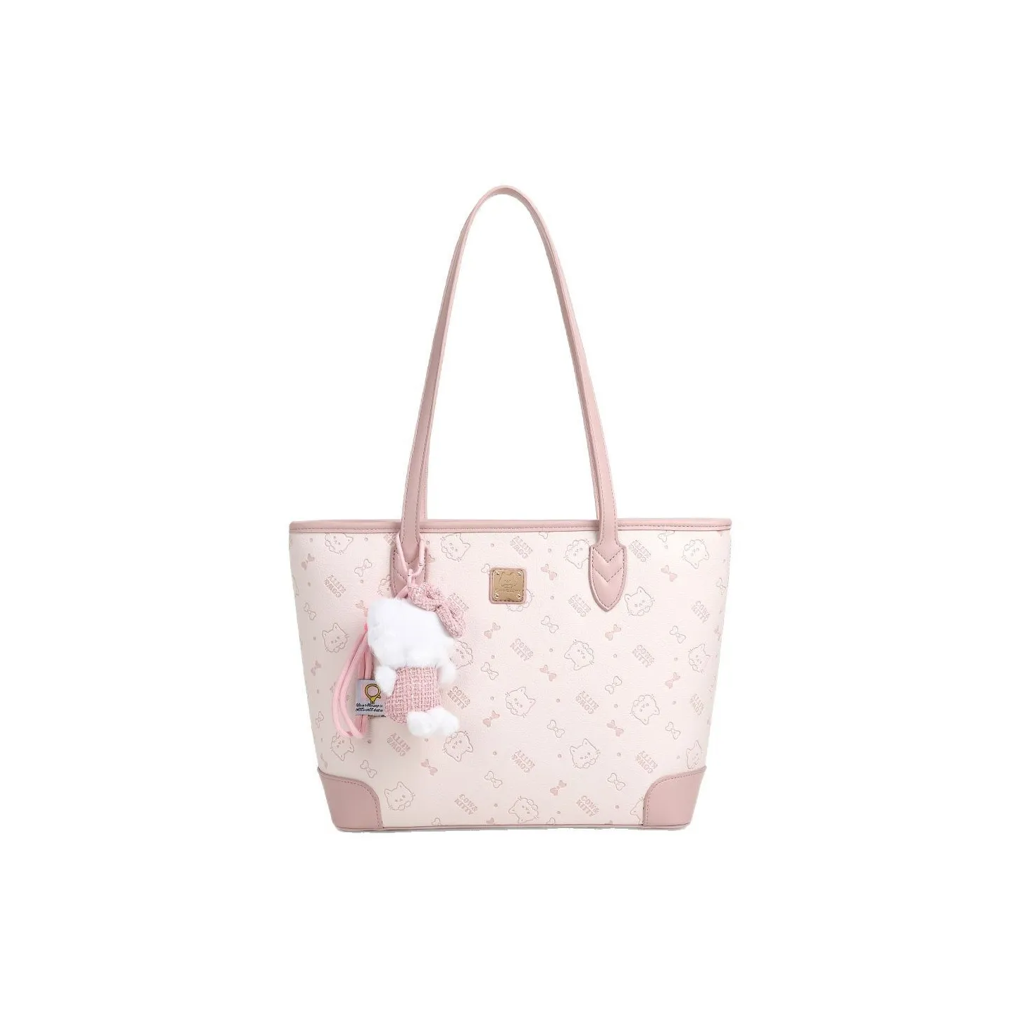 DIFFERENT FACES ПУ (полиуретан) Сумка-тоут на плечо стандартная женская цвет вишневый цветок розовый