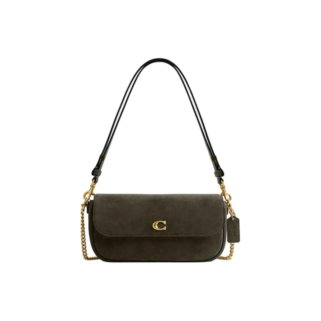 COACH Коровья кожа Сумка на плечо Средний Женский Оливково-зеленый