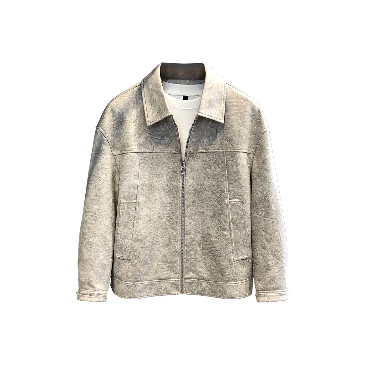 YGQPZHZ Бежевый Мужской Кожаные куртки