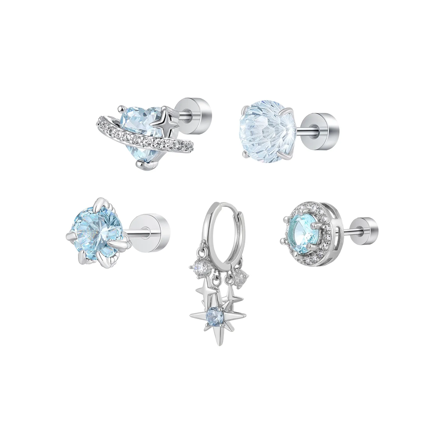 JianKai Серьги из титанового стального сплава Унисекс