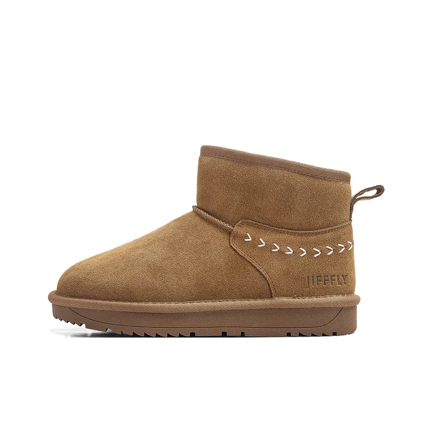 Jifffly Термостойкий Водонепроницаемый Устойчивый к Износу Покрытие Снежные Ботинки Женские Каштановый