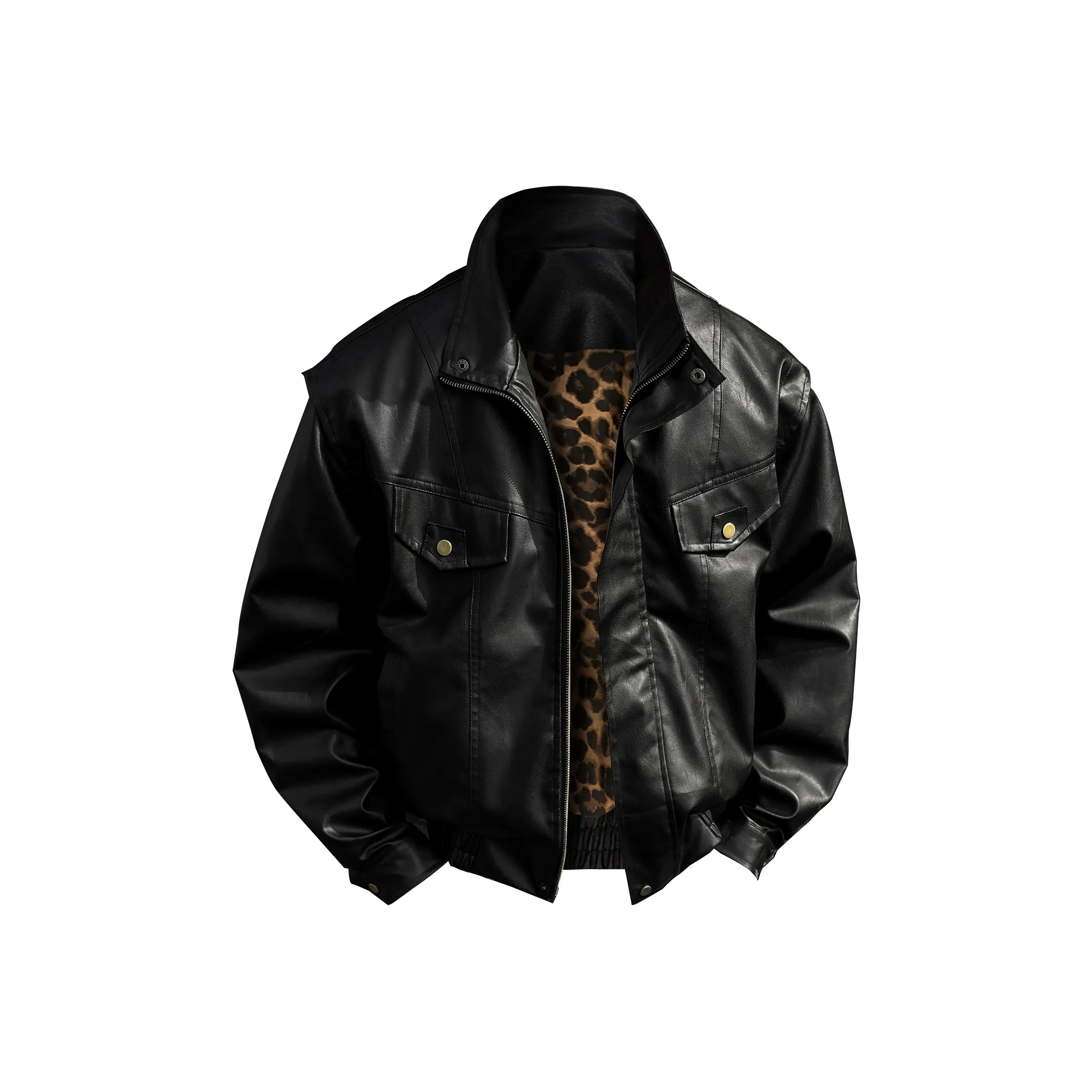 Paddy Julia Кожа Куртка Пальто Унисекс