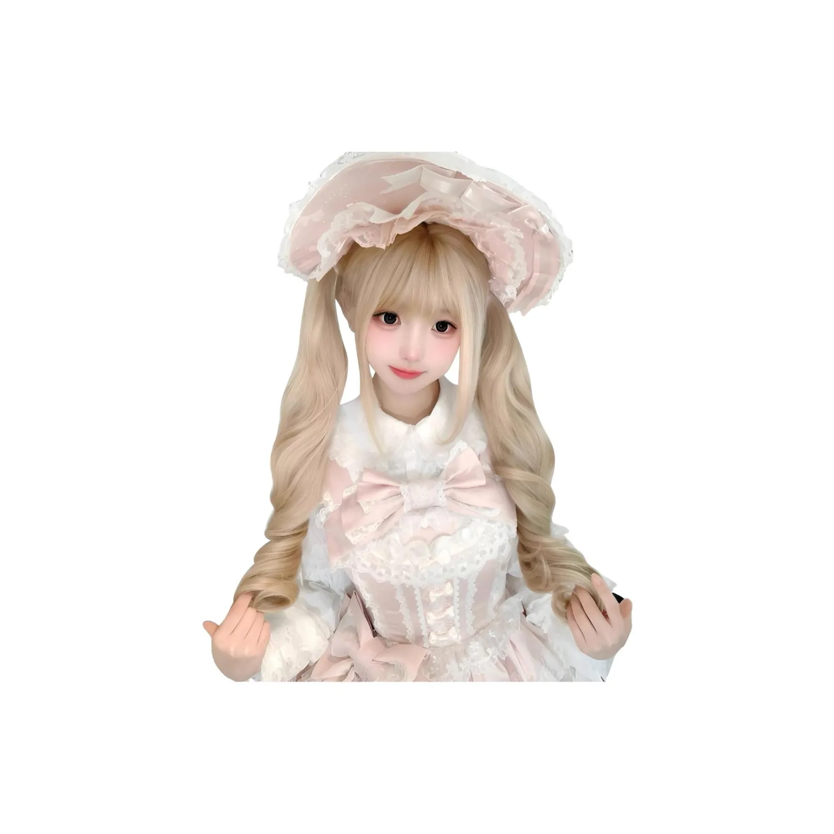 FYOSEE Натуральный парик с двумя хвостиками и боковой частью