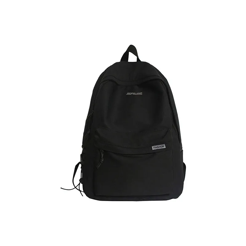 JEANSWEST Nylon Backpack Unisex Black/White