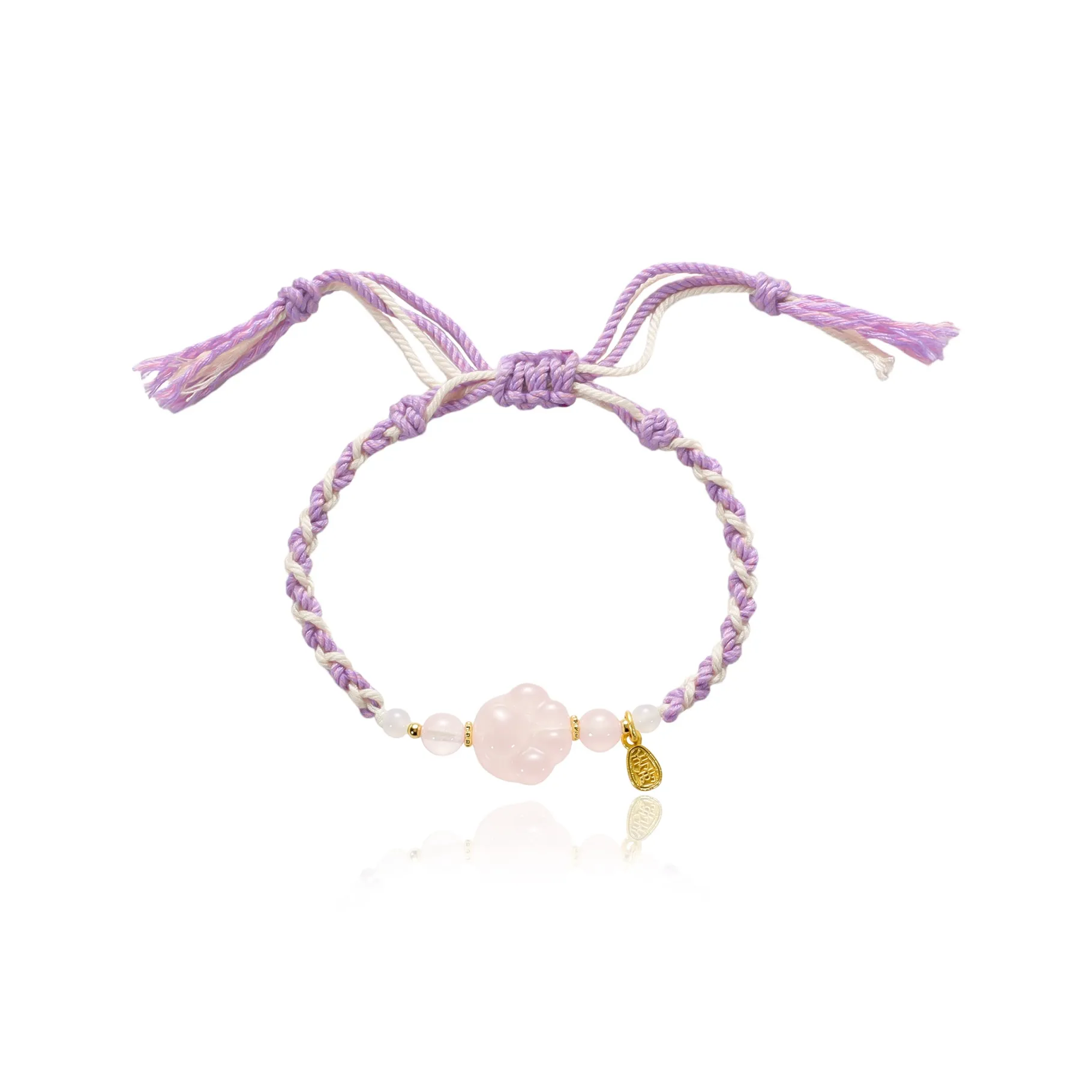 Kelanxi Искусственный кристалл розовый браслет с шнурками Женские