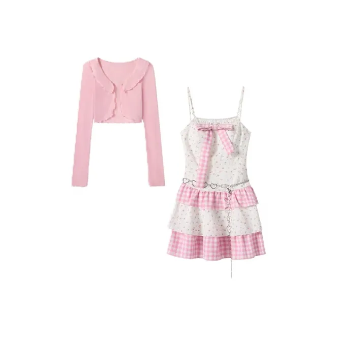 COVT Кардиган + Платье Женские Комплекты с Юбкой